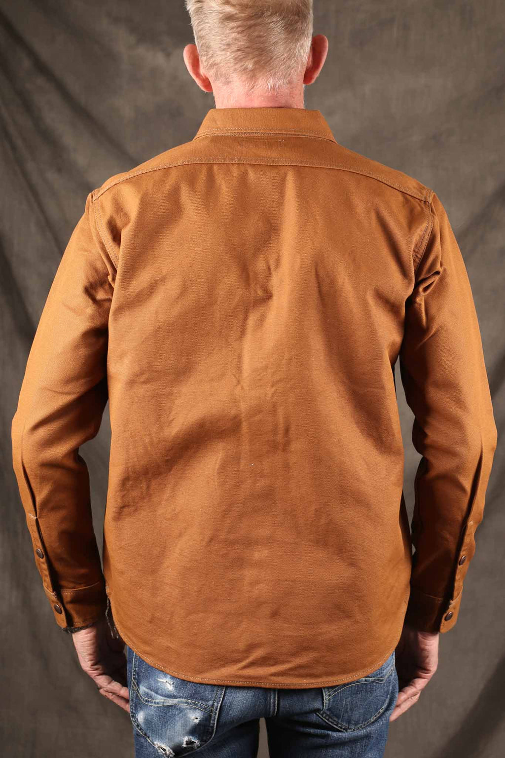 Iron Heart IHSH-189-BRN 17oz Duck CPO Work Shirt - "The UnTucked" - Brown