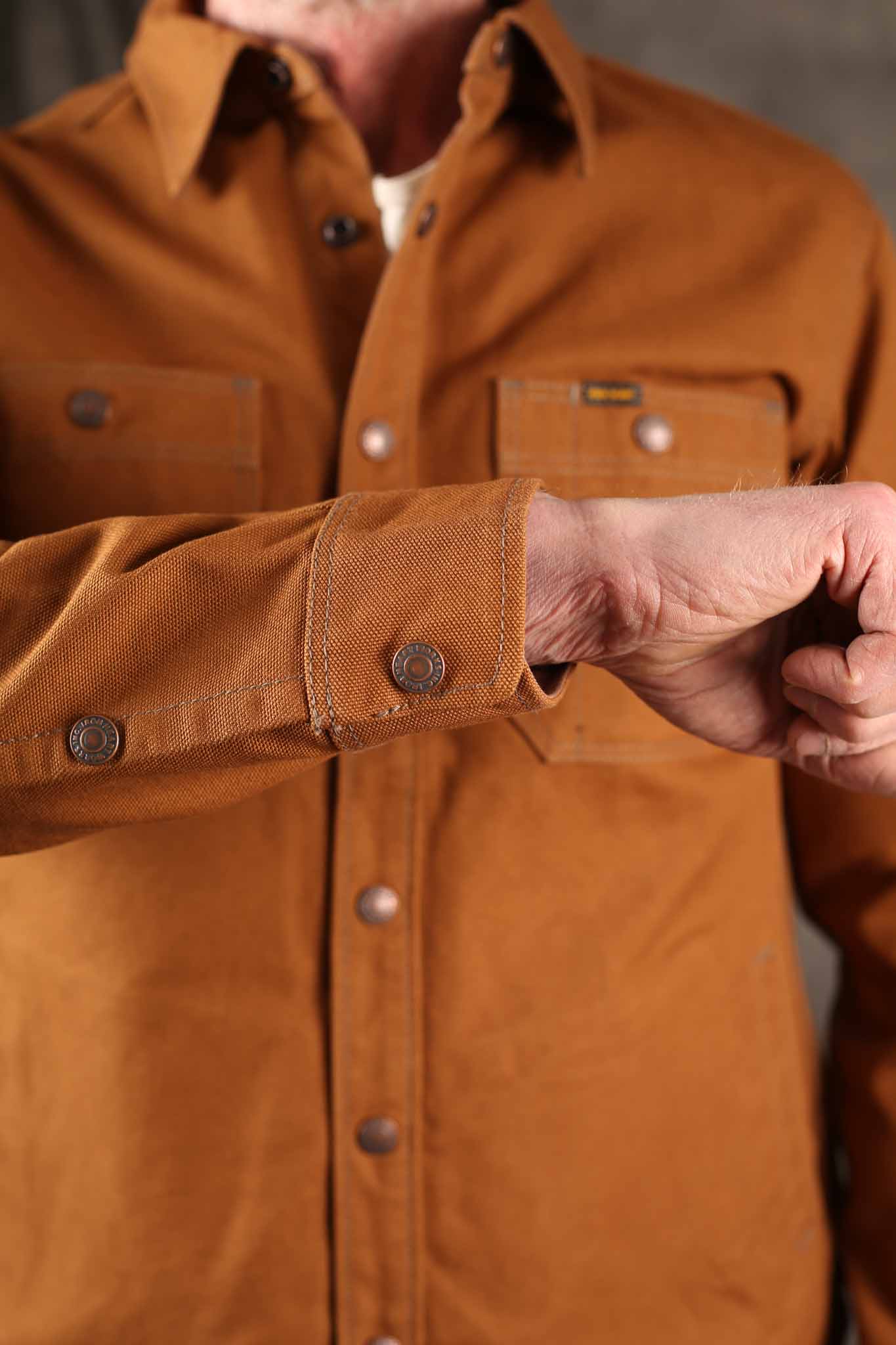 Iron Heart IHSH-189-BRN 17oz Duck CPO Work Shirt - "The UnTucked" - Brown