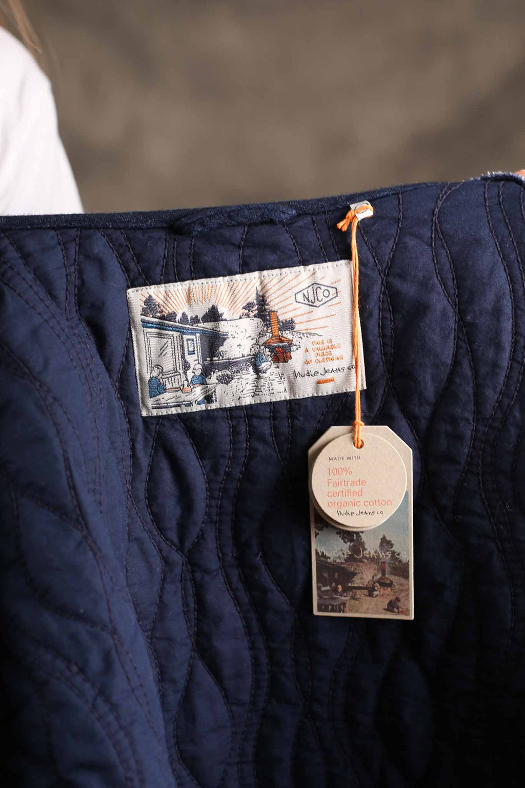 NUDIE JEANS - Womens Sandra Jacket Indigo Quilt Blue