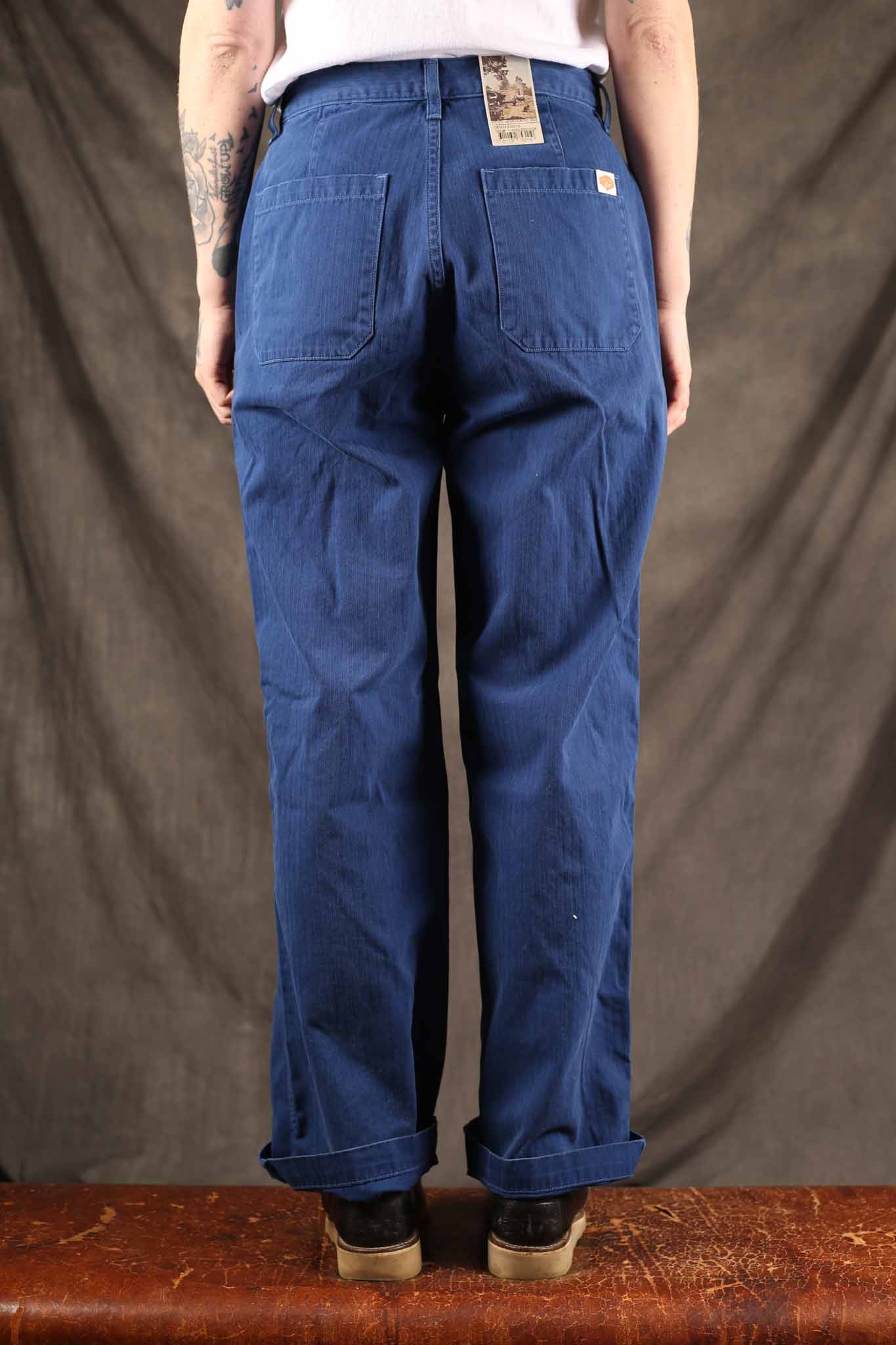 NUDIE JEANS - WOMENS Wendy Herringbone Pants Blue
