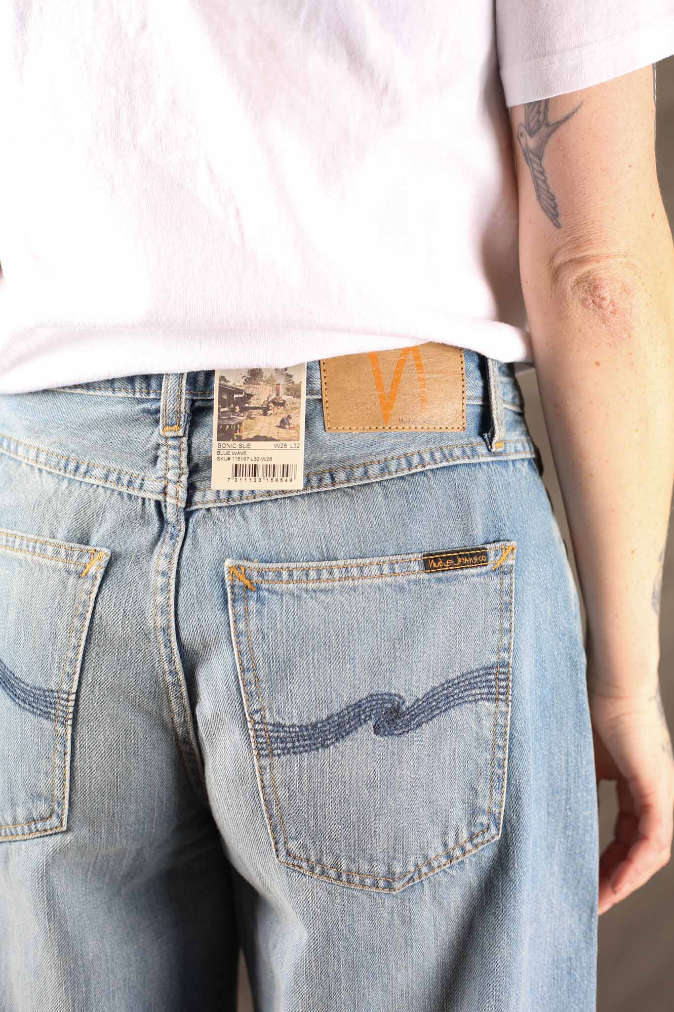 NUDIE JEANS - Womens Sonic Sue Blue Wave