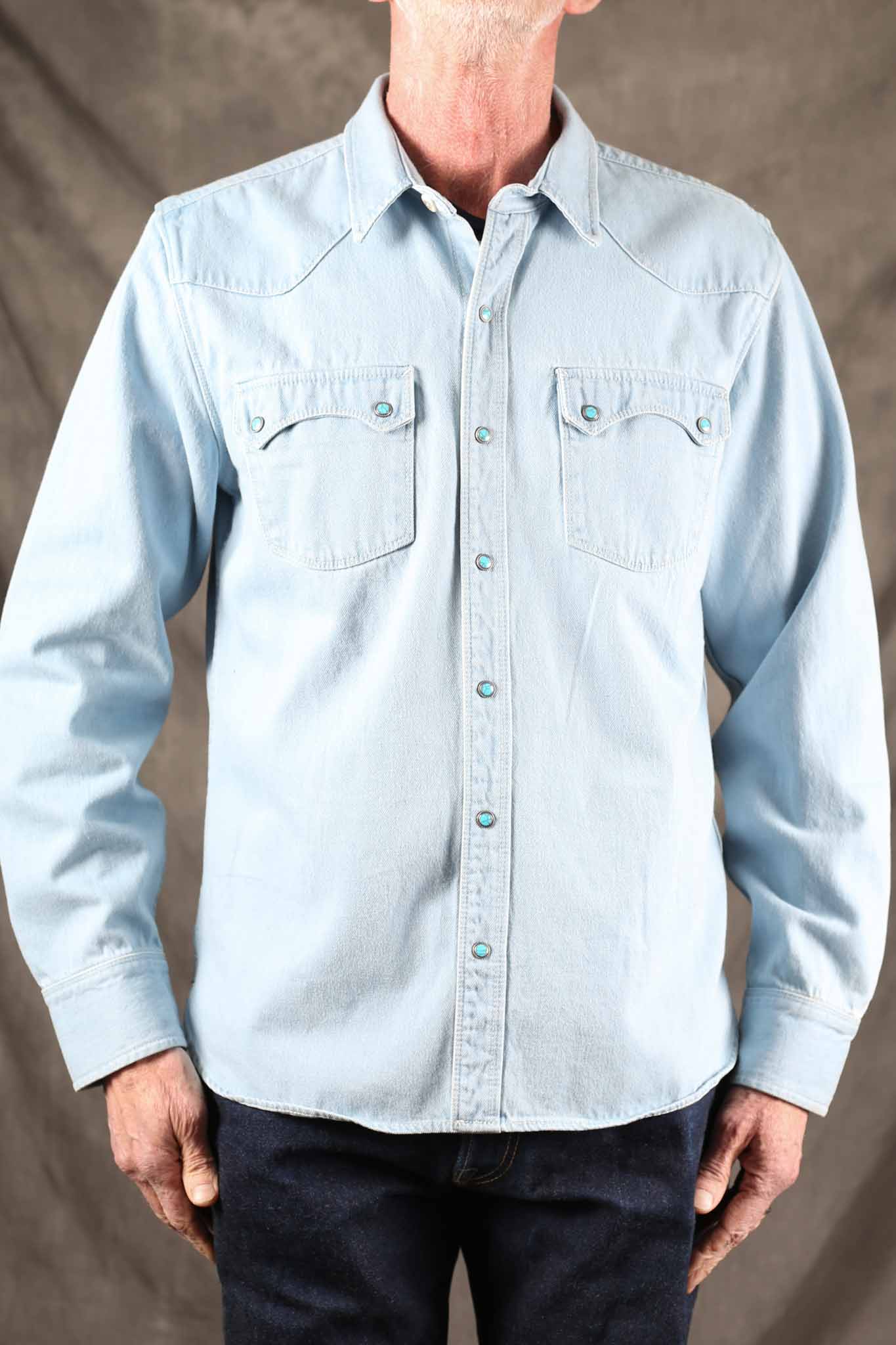 Freenote Cloth Modern Western Bleached Denim