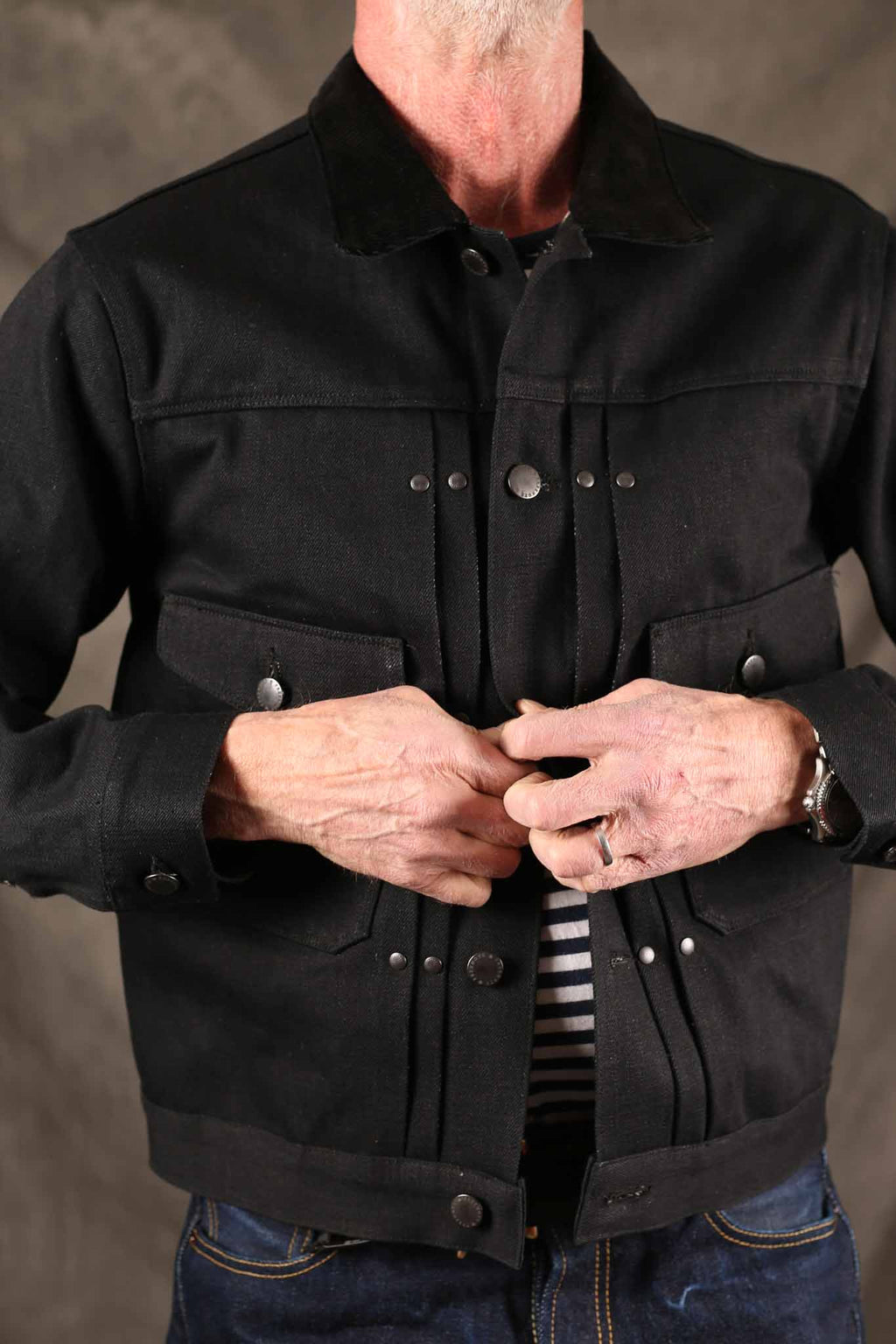 Freenote Cloth RJ-3 17 Ounce Black Denim