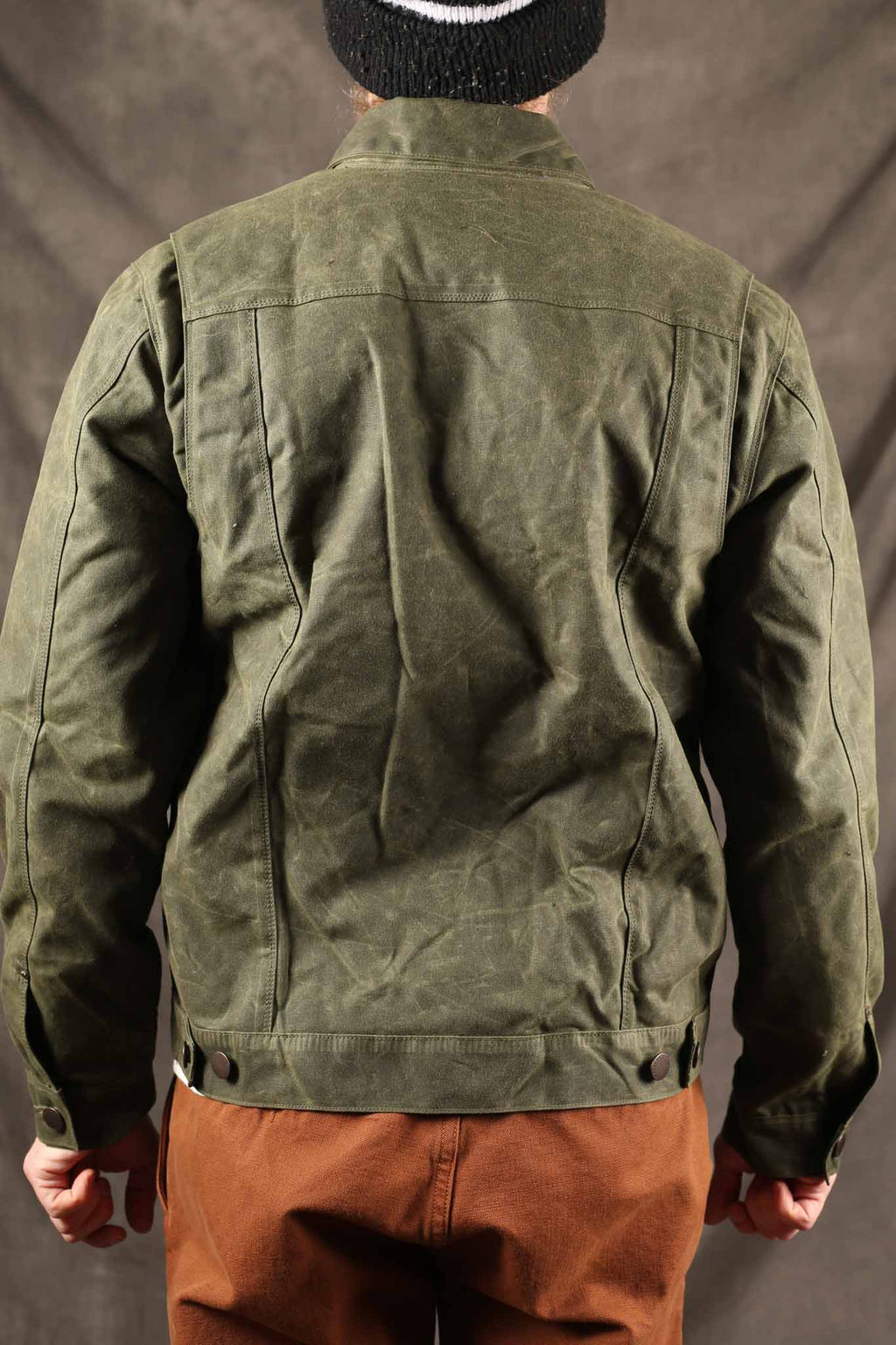 Freenote Cloth Riders Jacket Waxed Canvas Olive