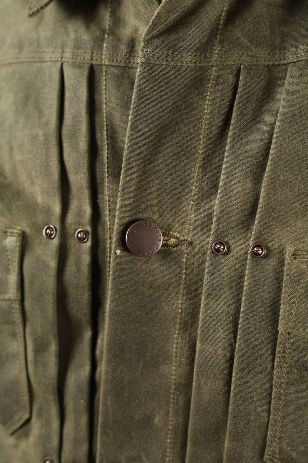 Freenote Cloth Riders Jacket Waxed Canvas Olive