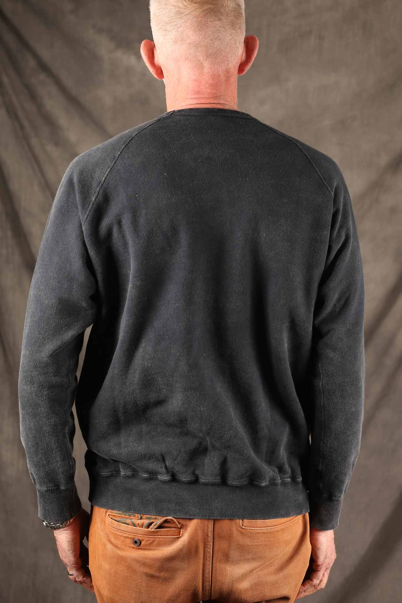 GOOD ON - Raglan Crew Sweat - WASHED BLACK