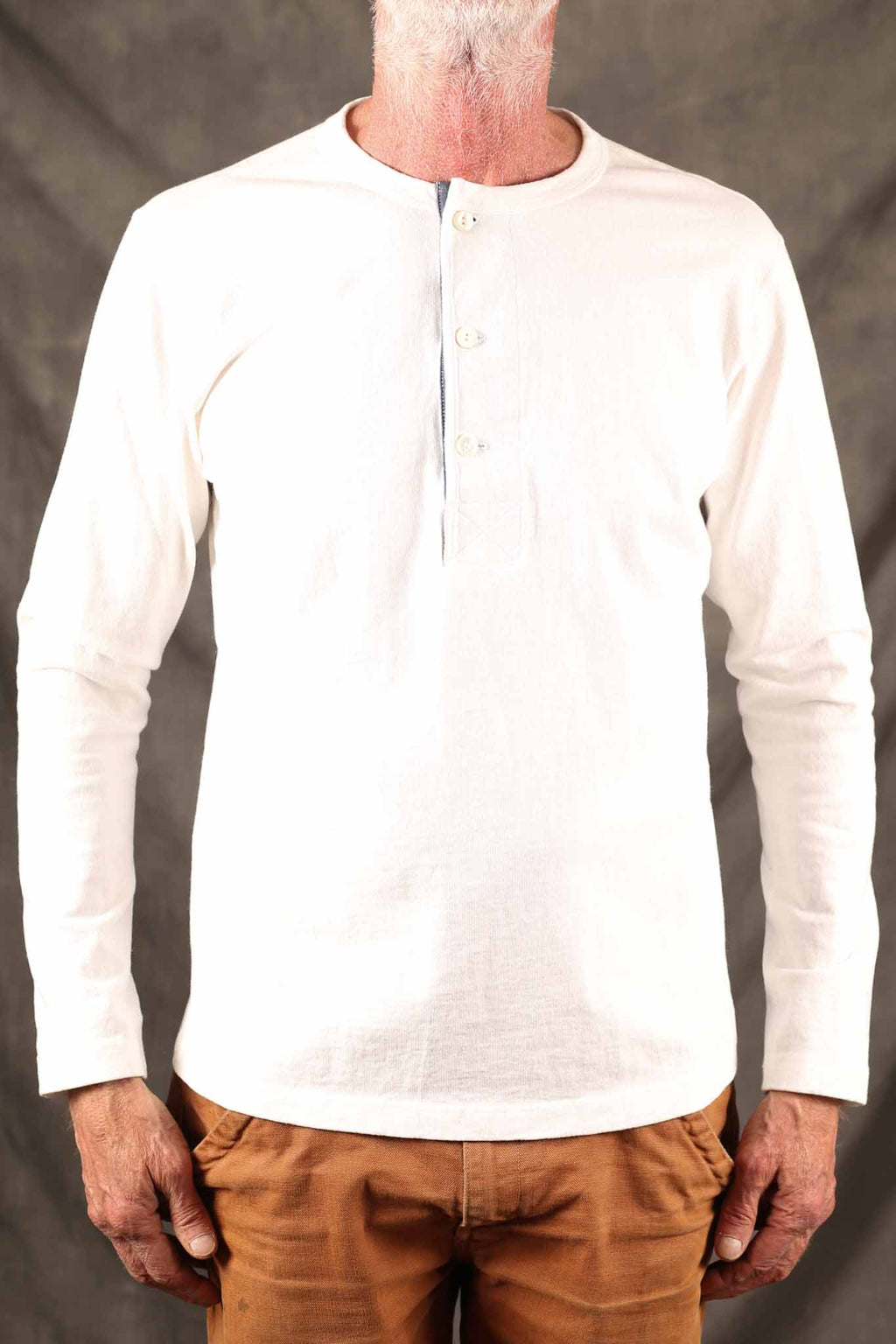 Freenote Cloth 13 Ounce Henley L/S White