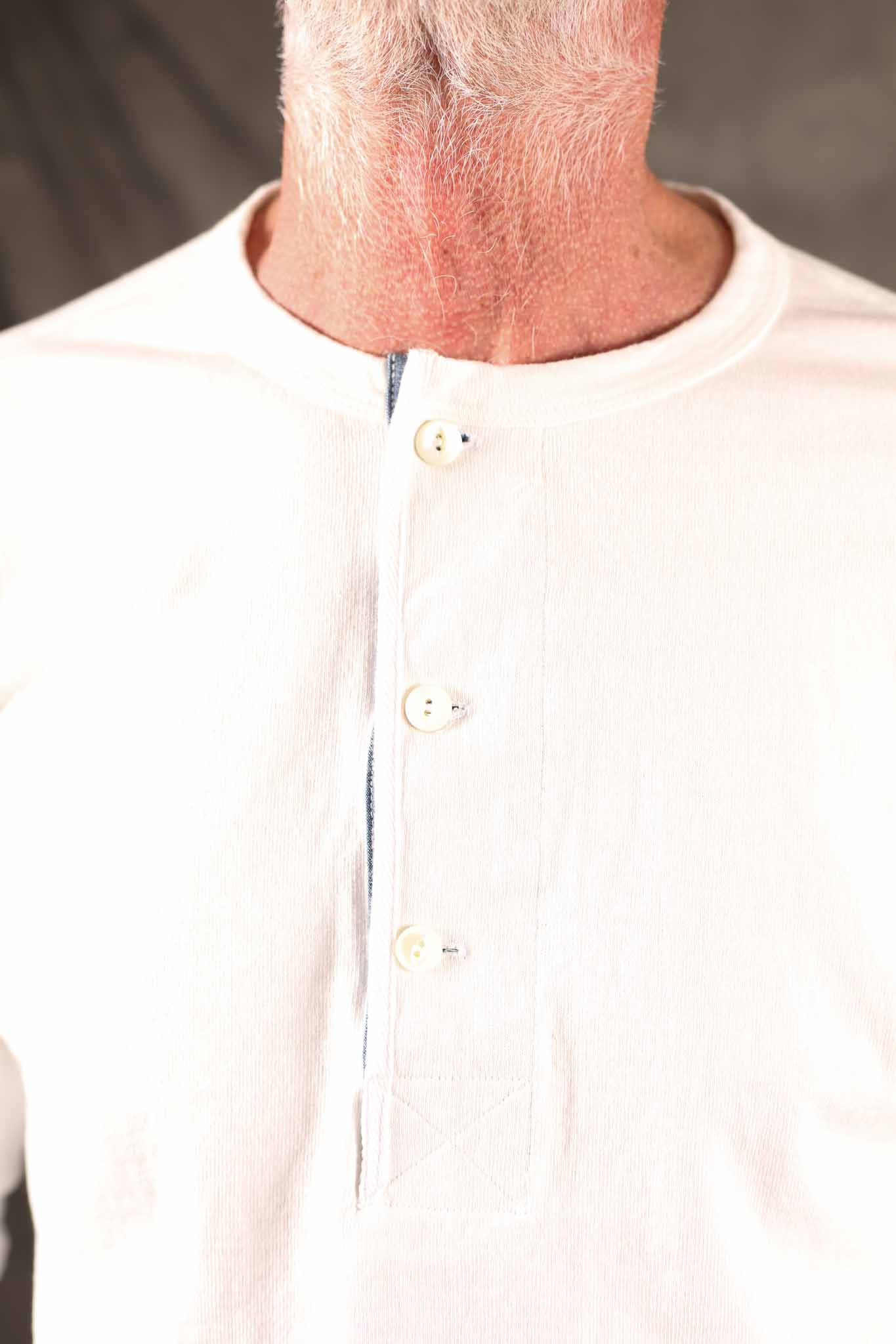 Freenote Cloth 13 Ounce Henley L/S White