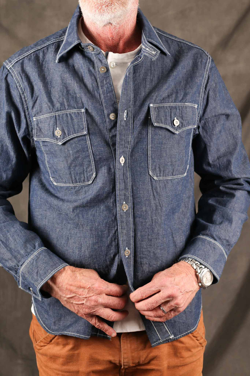 Freenote Cloth Scout Slate Chambray