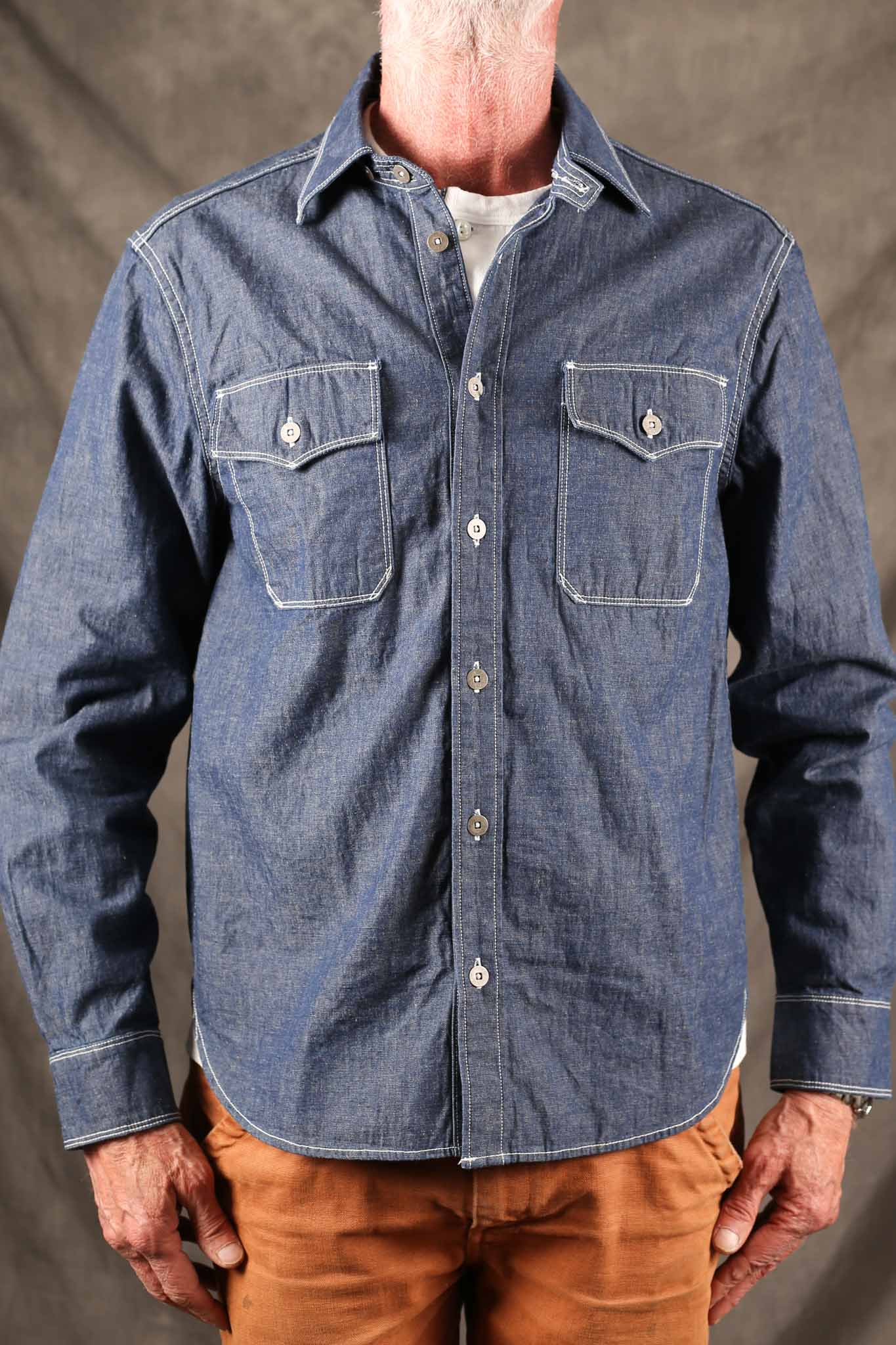 Freenote Cloth Scout Slate Chambray