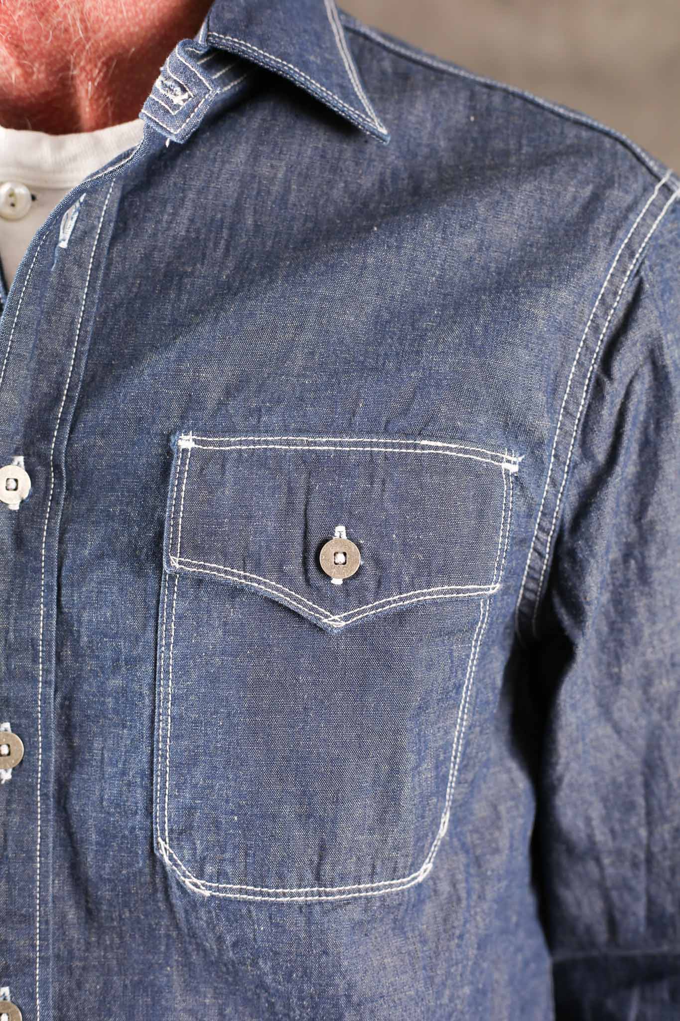 Freenote Cloth Scout Slate Chambray