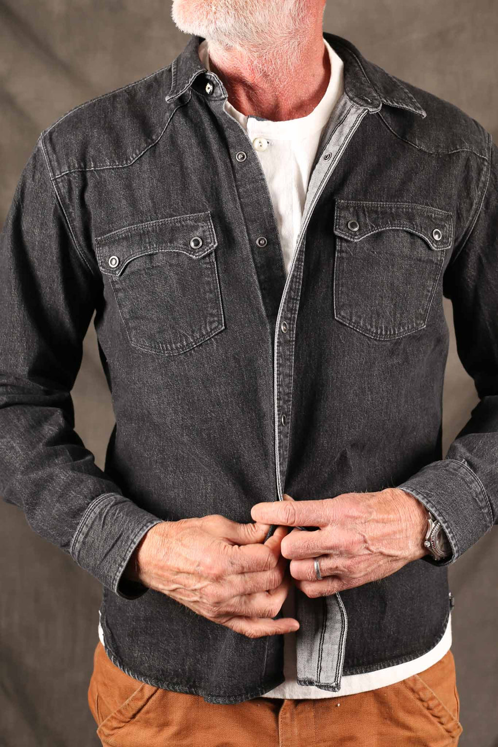 Freenote Cloth Modern Western 11oz Black Stone