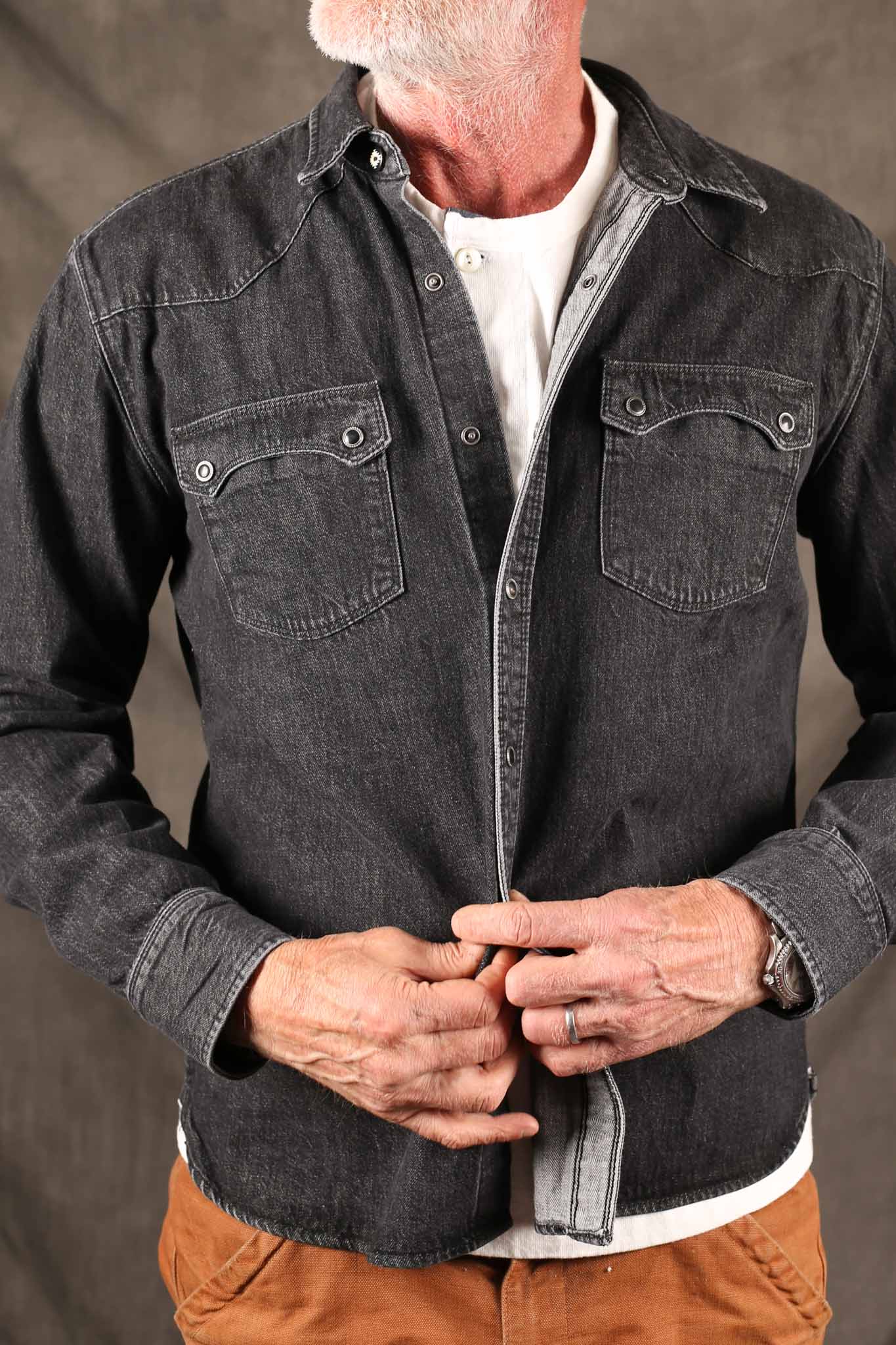Freenote Cloth Modern Western 11oz Black Stone