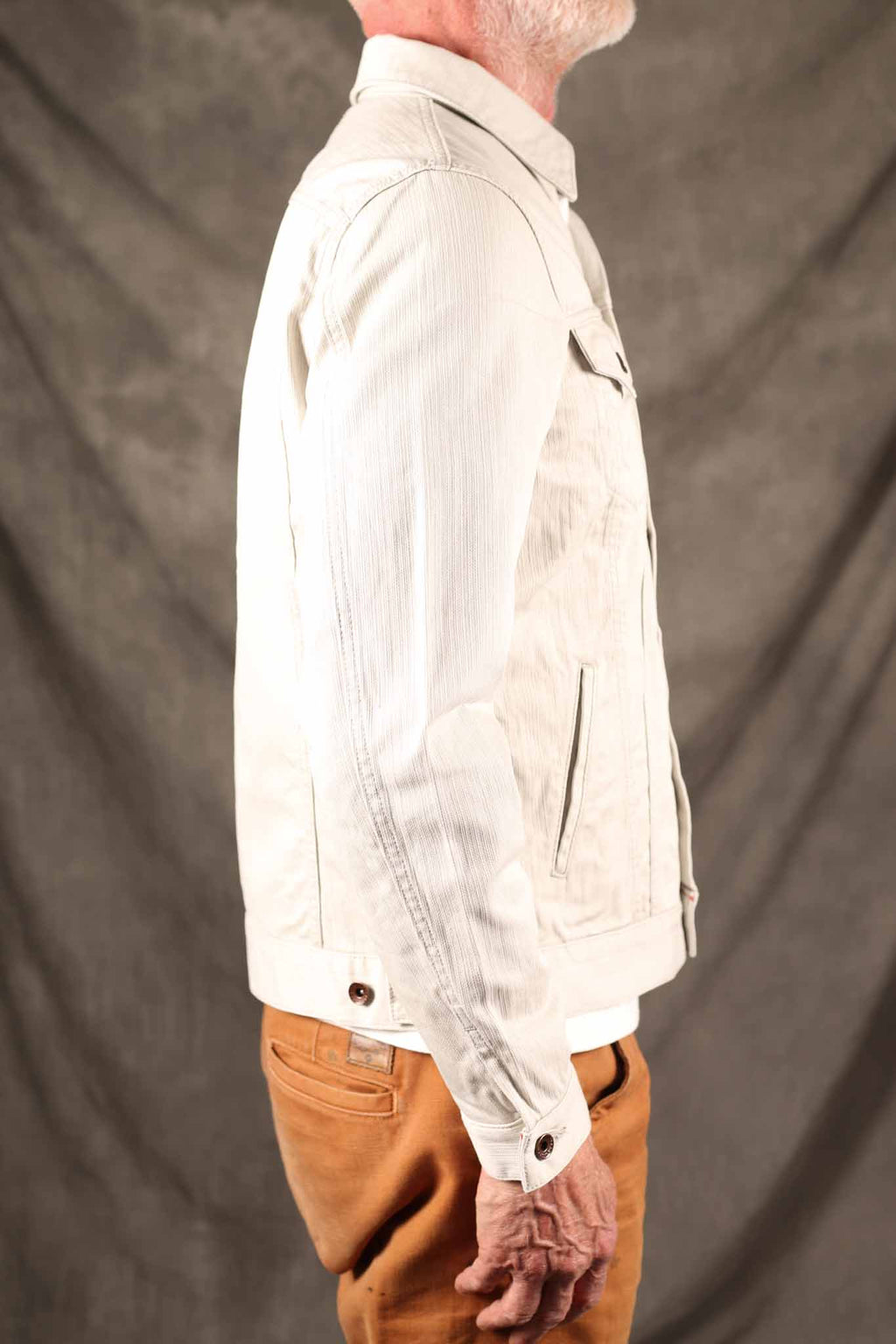 Iron Heart IHJ-162-GRY 11oz Piqué Modified Type III Jacket - Light Grey
