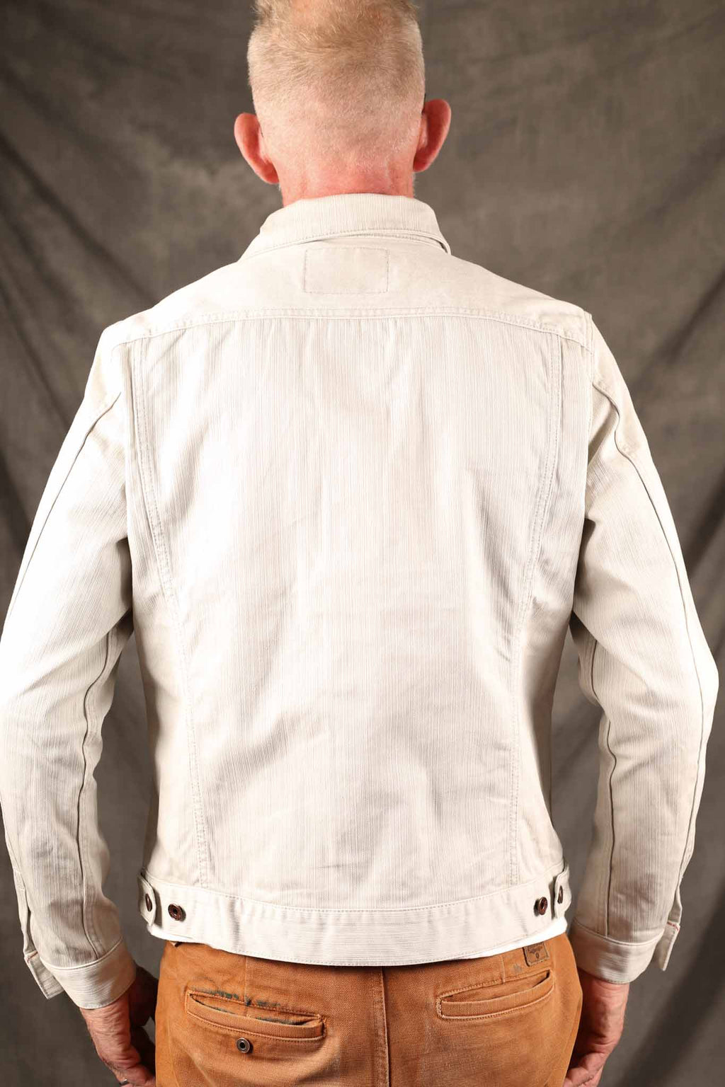 Iron Heart IHJ-162-GRY 11oz Piqué Modified Type III Jacket - Light Grey
