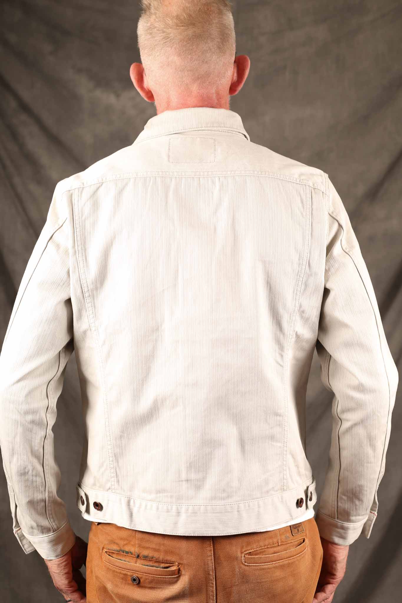 Iron Heart IHJ-162-GRY 11oz Piqué Modified Type III Jacket - Light Grey