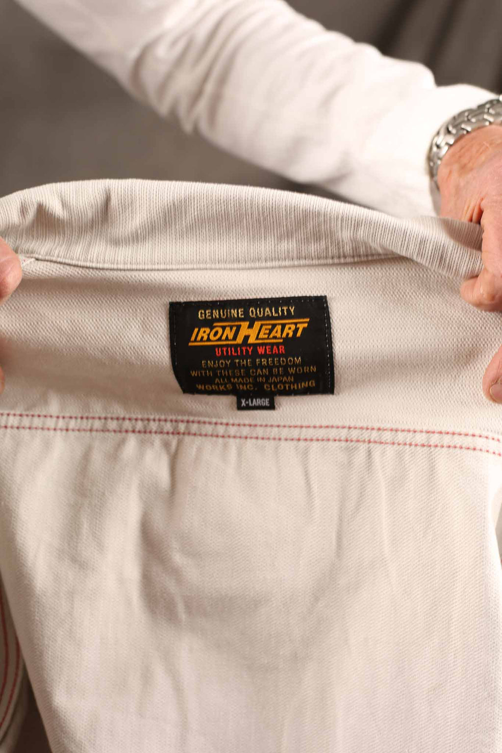 Iron Heart IHJ-162-GRY 11oz Piqué Modified Type III Jacket - Light Grey