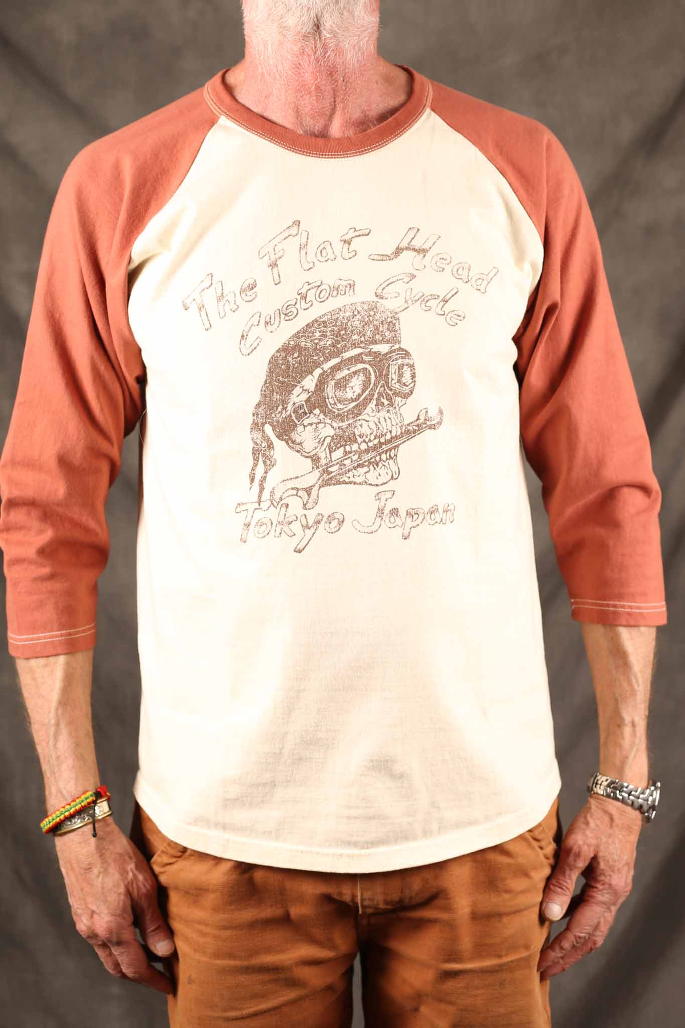 THE FLAT HEAD - FN-TSRB-004 Raglan T-SHIRT