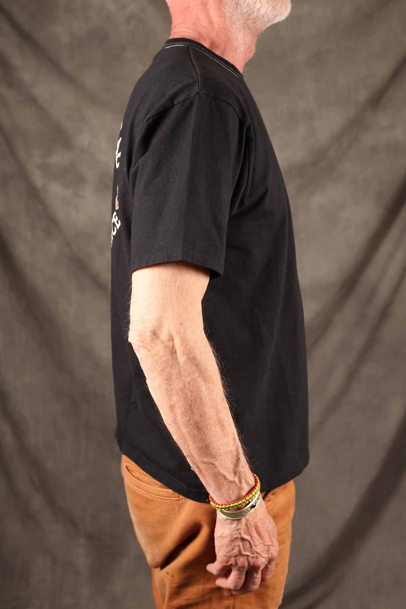 THE FLAT HEAD - FN-THC-048 War Bonnet’ 9.7oz Loopwheeled T-Shirt – Black