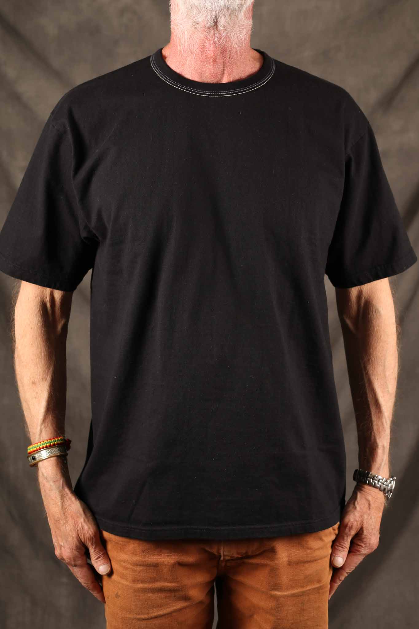 THE FLAT HEAD - FN-THC-066SP Map T-Shirt – Black