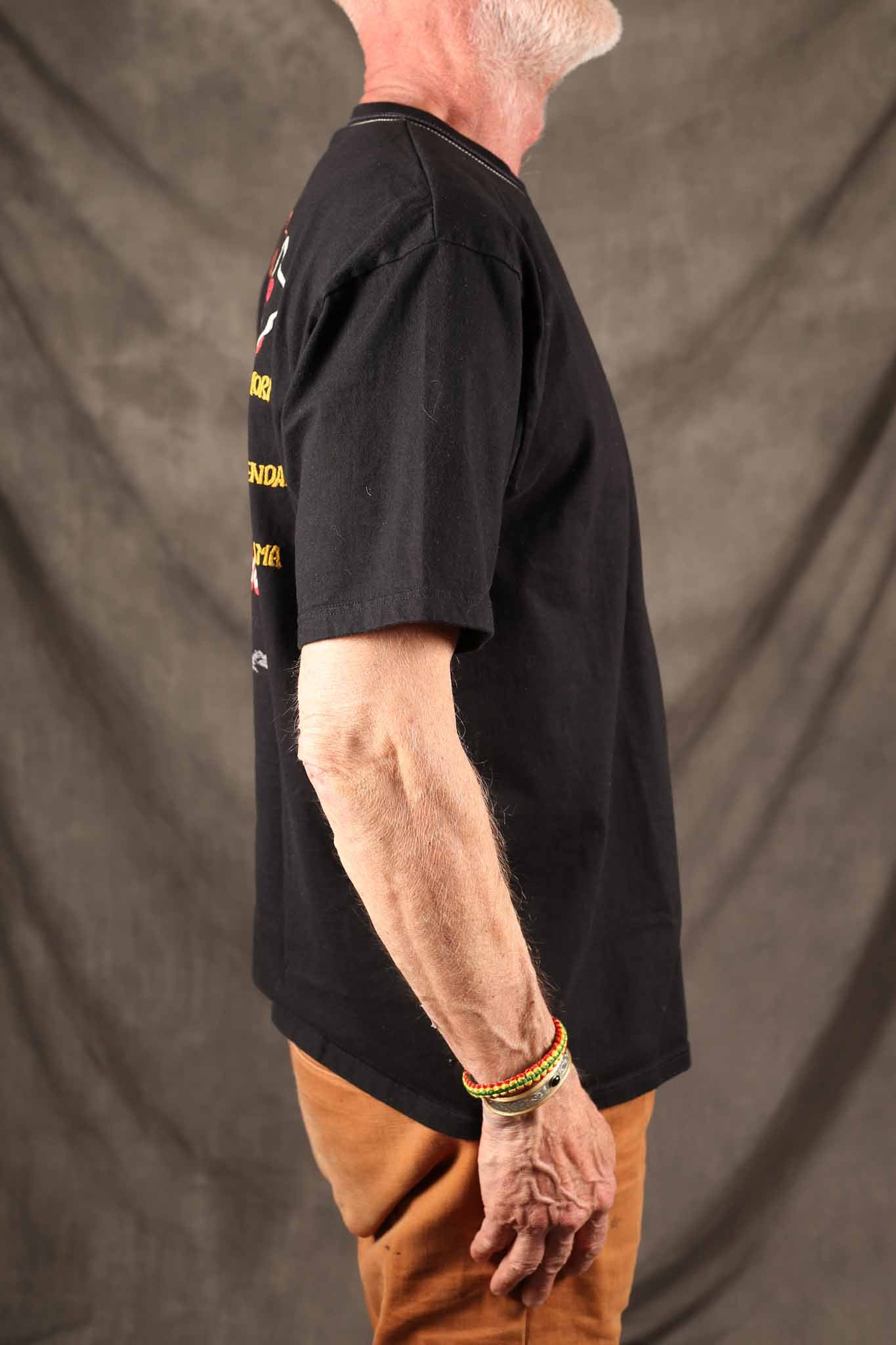 THE FLAT HEAD - FN-THC-066SP Map T-Shirt – Black
