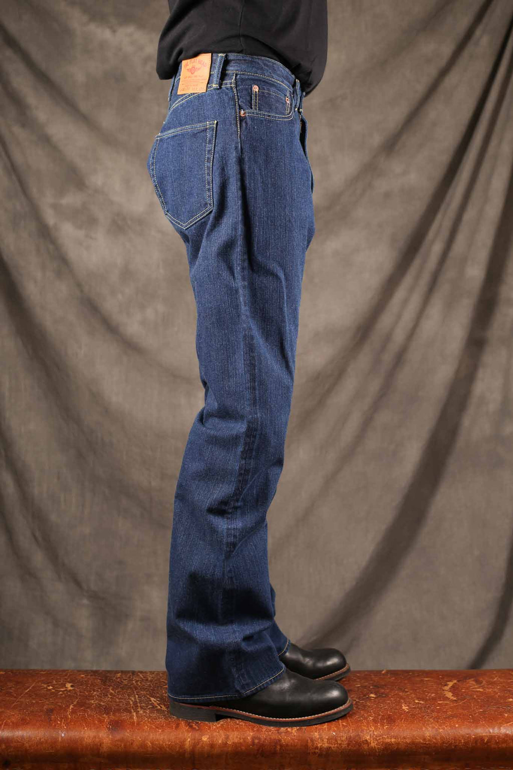 THE FLAT HEAD - D217F 12.5oz WIDE BOOTCUT JEANS FADED
