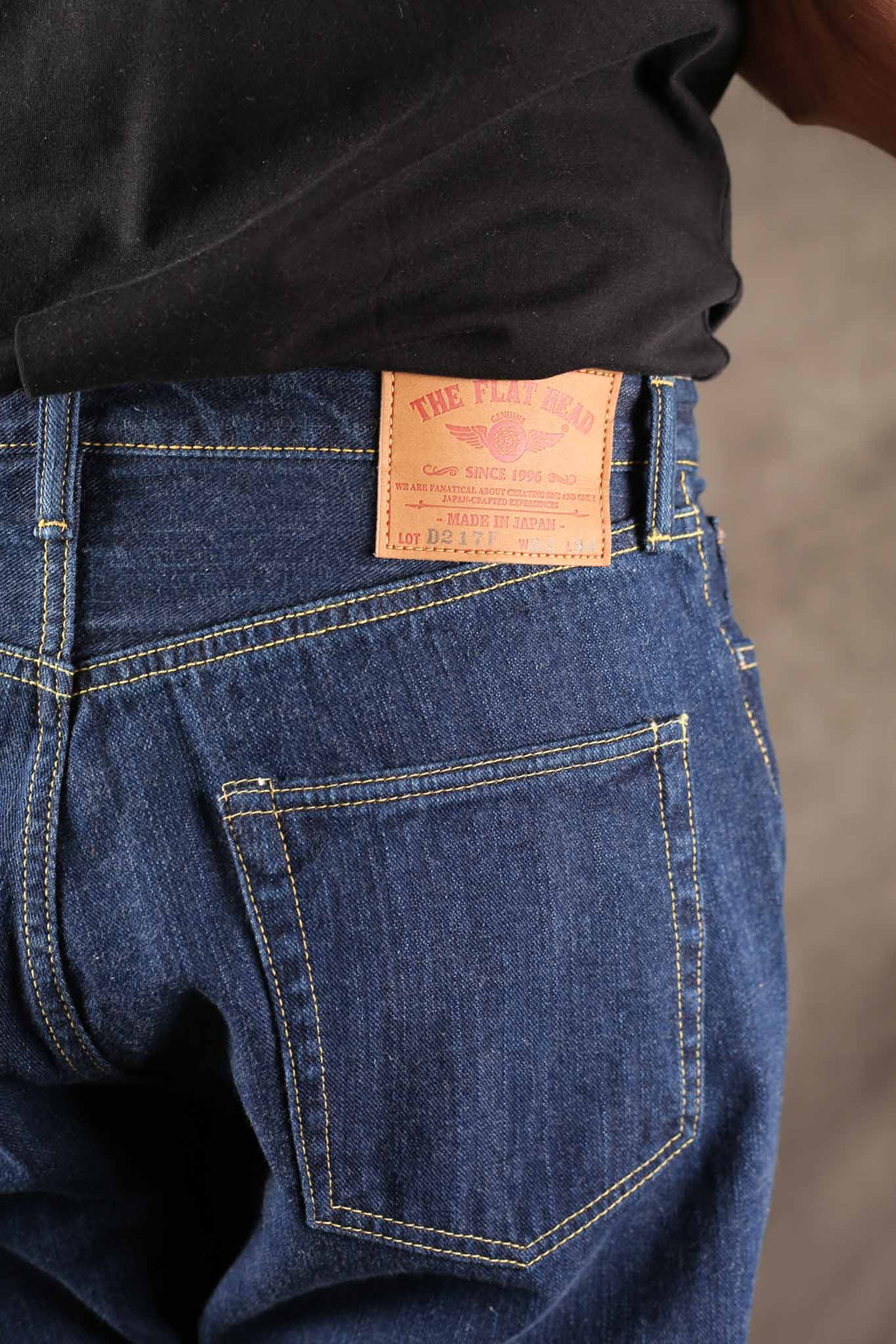 THE FLAT HEAD - D217F 12.5oz WIDE BOOTCUT JEANS FADED