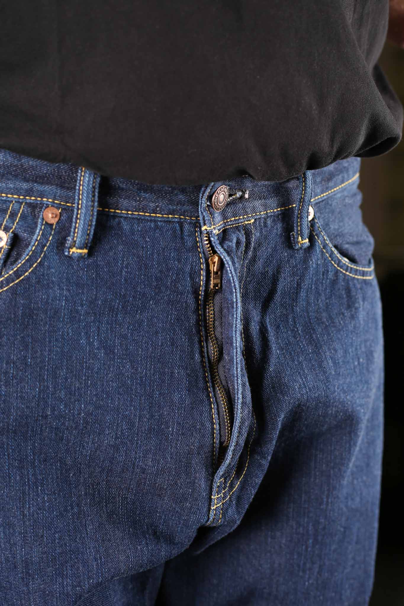 THE FLAT HEAD - D217F 12.5oz WIDE BOOTCUT JEANS FADED
