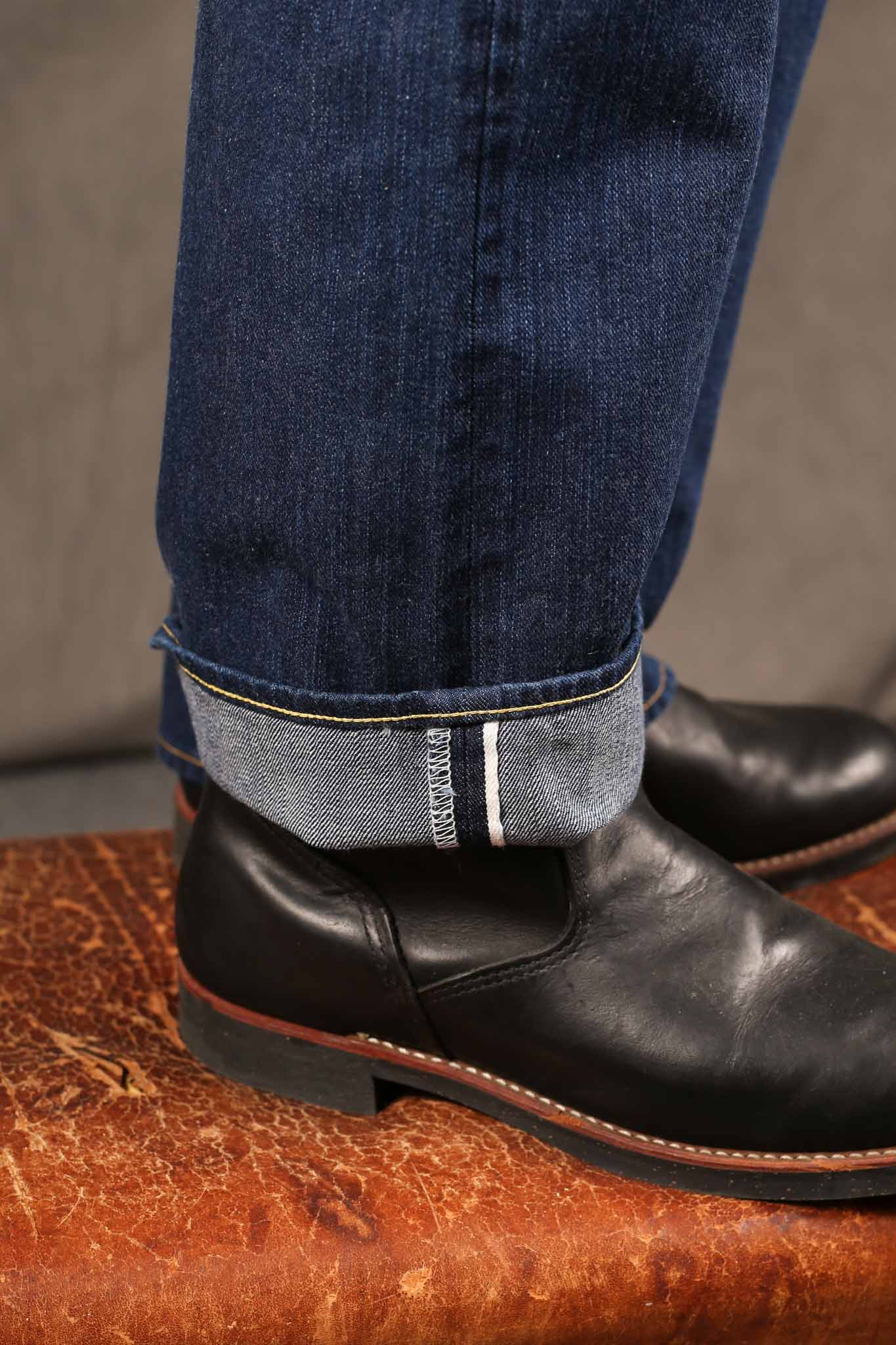 THE FLAT HEAD - D217F 12.5oz WIDE BOOTCUT JEANS FADED
