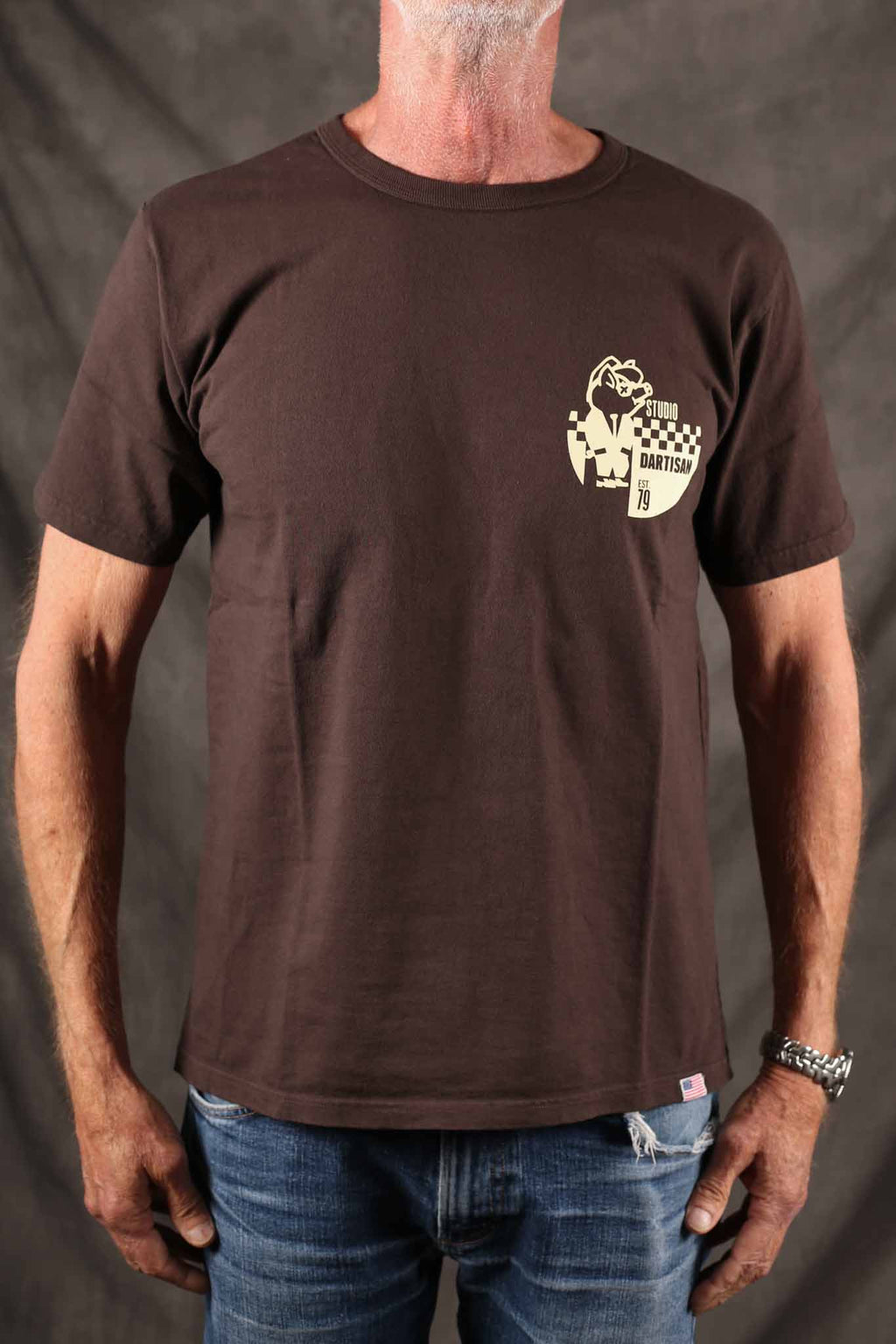Studio D`Artisan Ska USA Cotton Printed T-Shirt Black [8234A]
