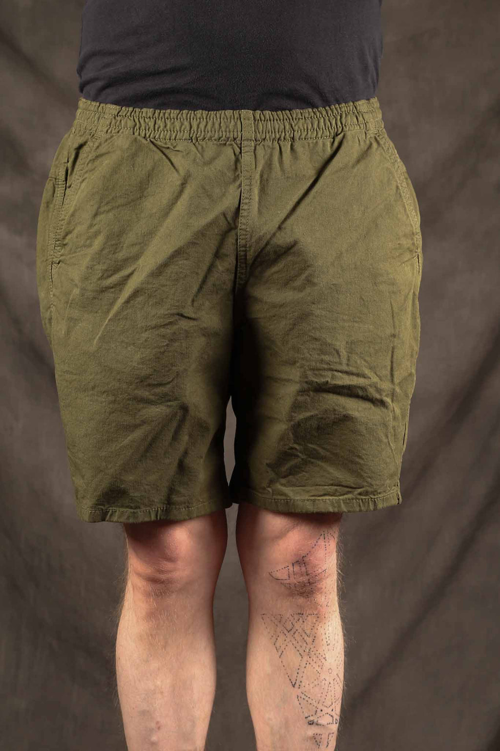 IRON HEART - Cotton Easy Shorts - Olive IH-729-OLV