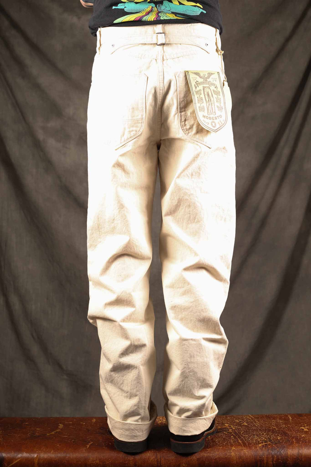 Freenote Cloth Modesto Buckleback 11 Ounce Natural Rinsed Canvas