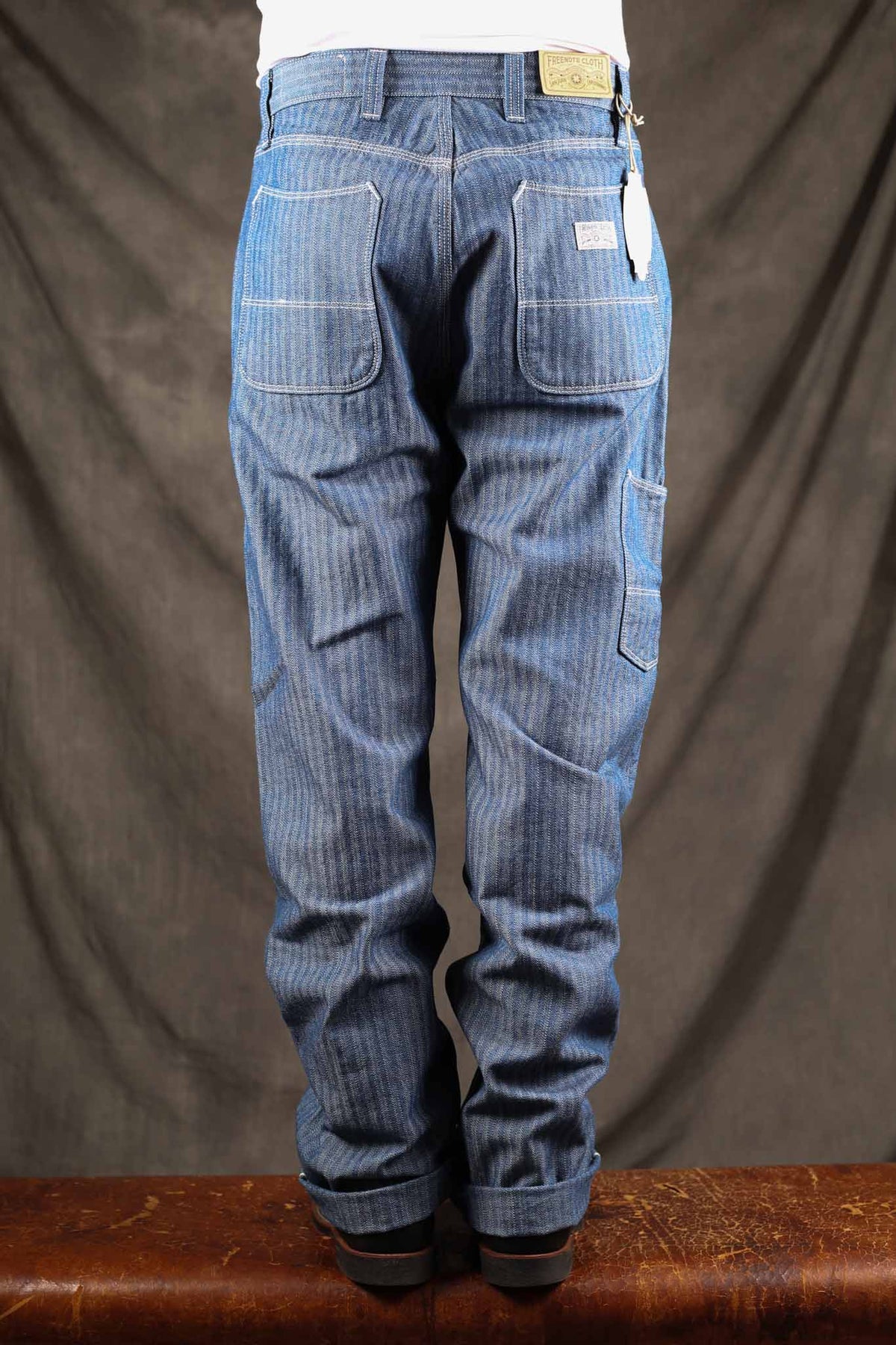 Freenote Cloth Ortega Pant 13 Ounce Blue Herringbone