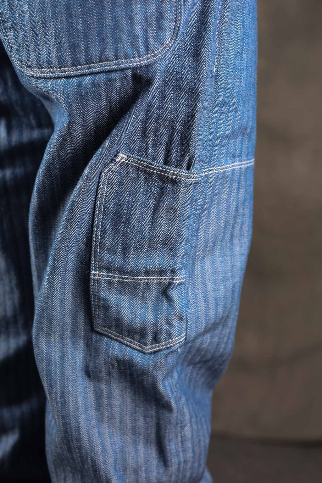 Freenote Cloth Ortega Pant 13 Ounce Blue Herringbone