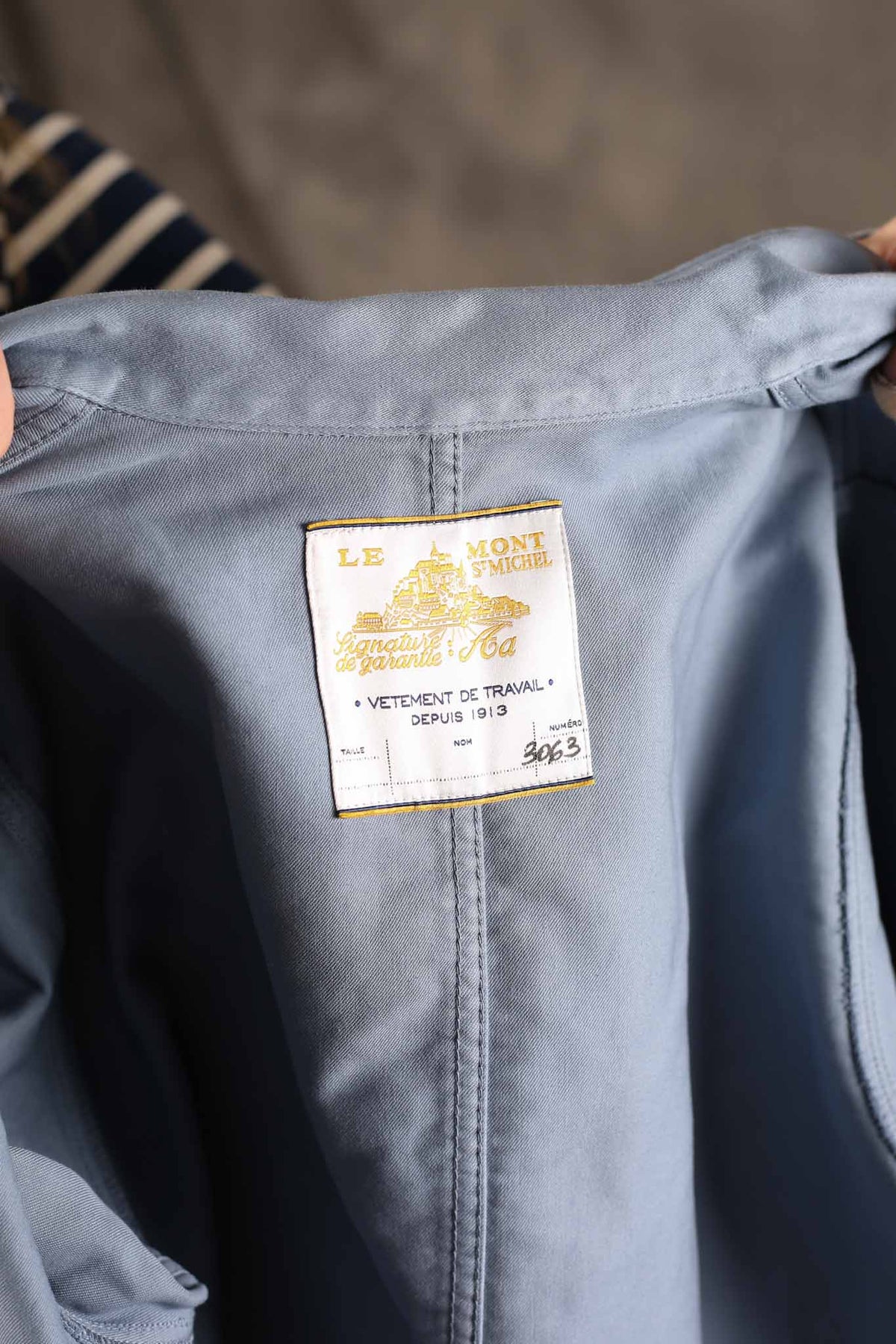 Le Mont St. Michel The Real Work Jacket Sky Blue