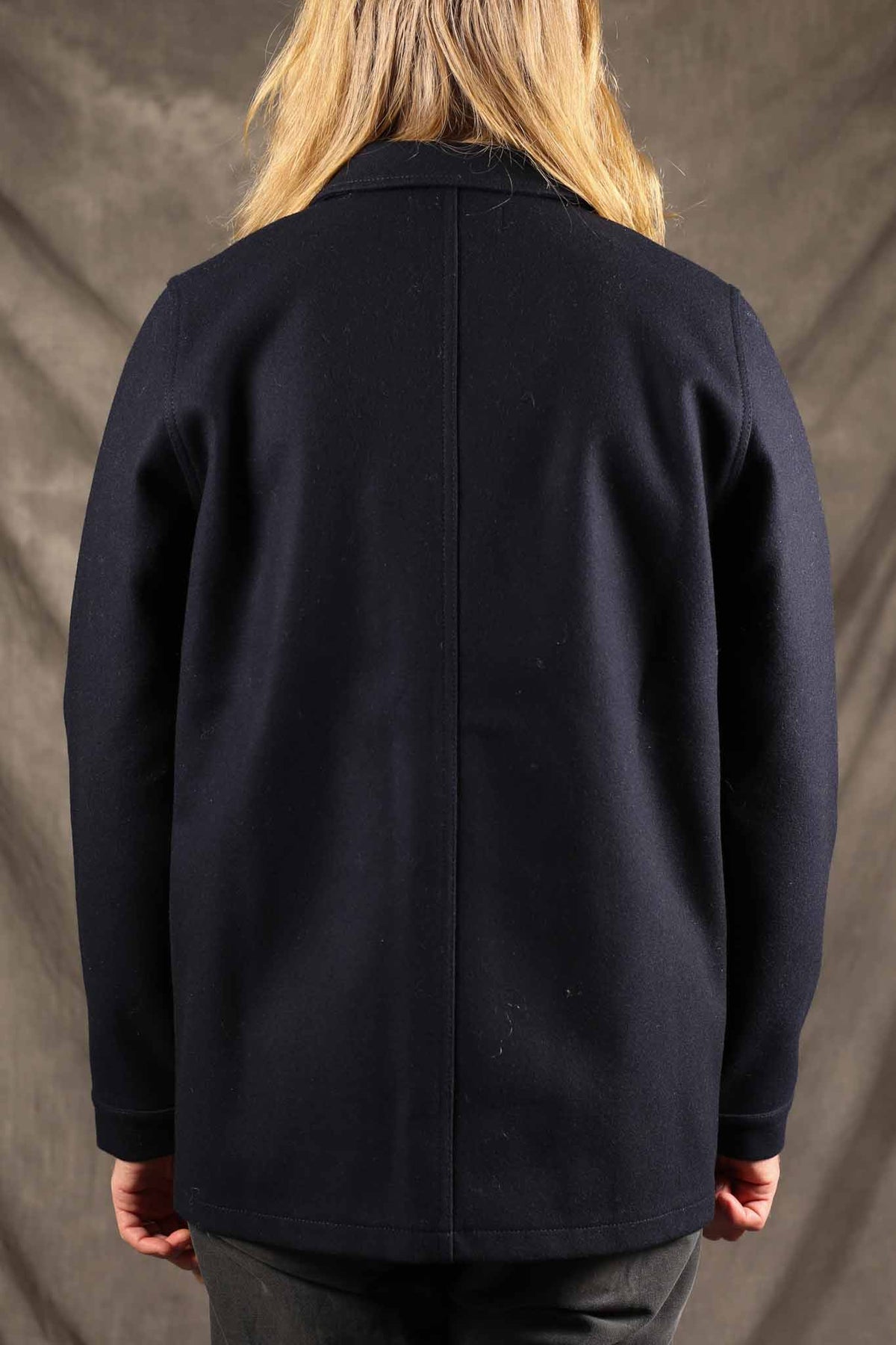 Le Mont St. Michel Victorien Wool Work Jacket Navy