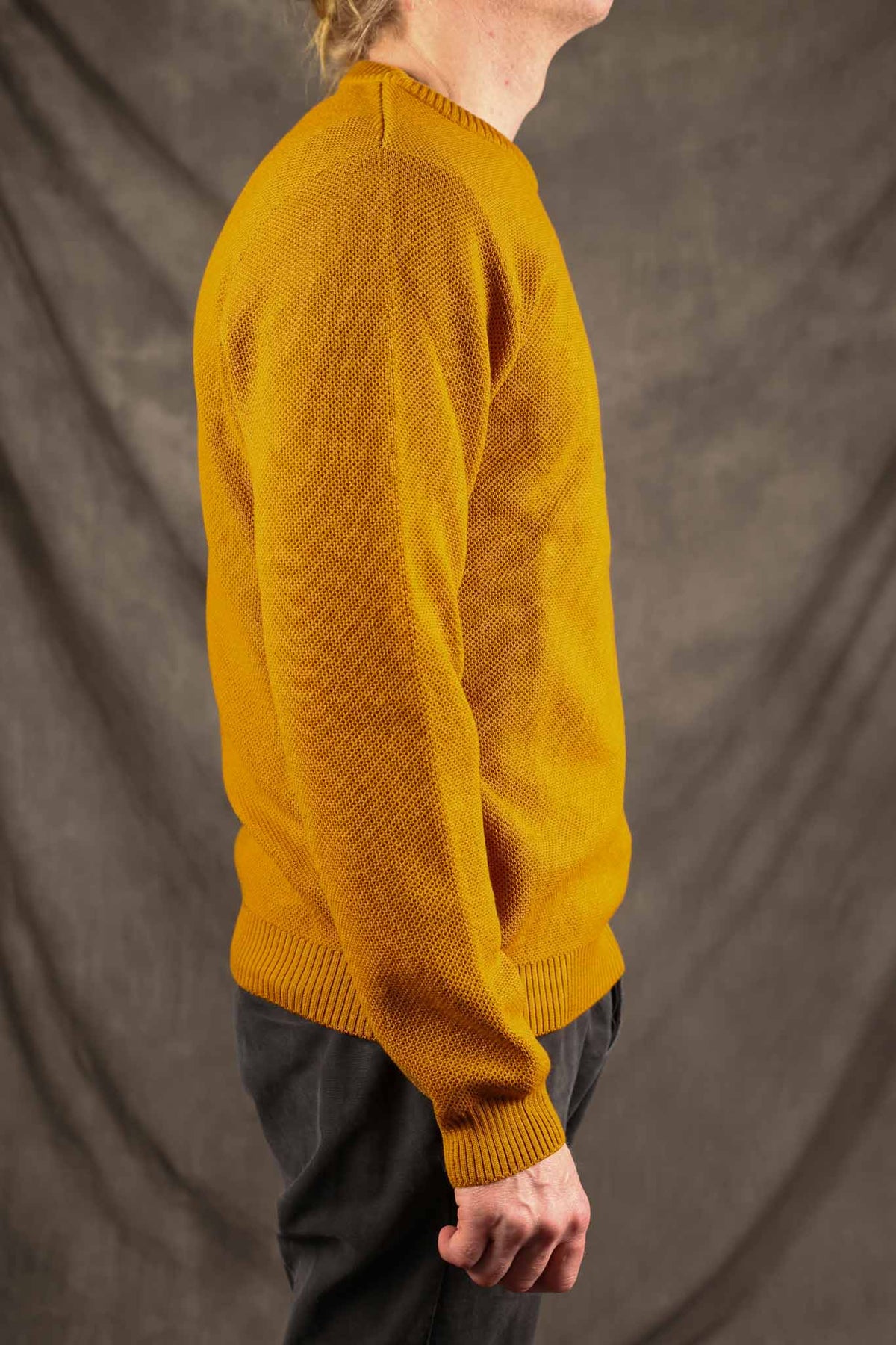 NITTO KNITWEAR - Youri Merino Round Neck Jumper Yellow
