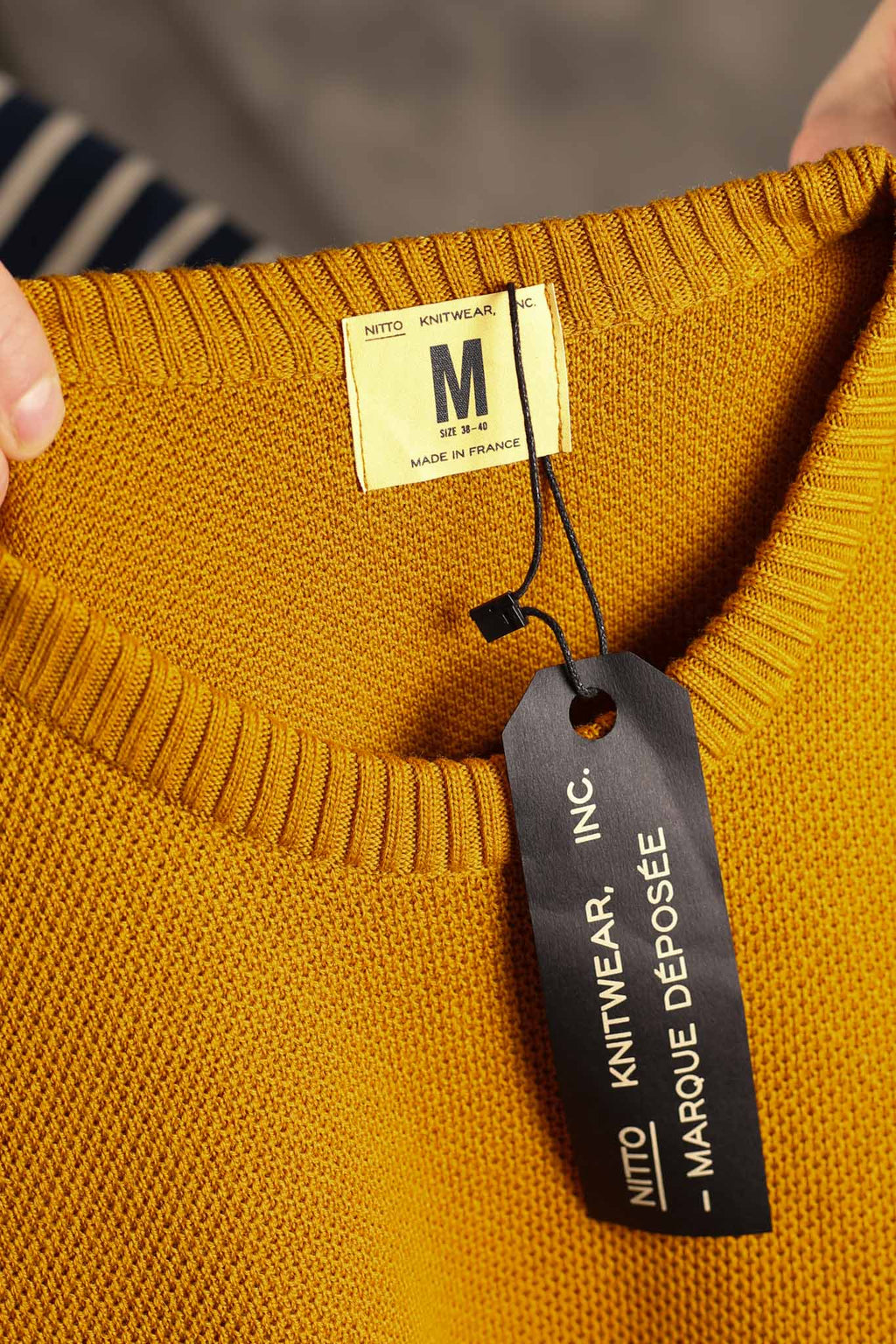 NITTO KNITWEAR - Youri Merino Round Neck Jumper Yellow