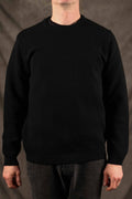 NITTO KNITWEAR - Youri Merino Round Neck Jumper Black