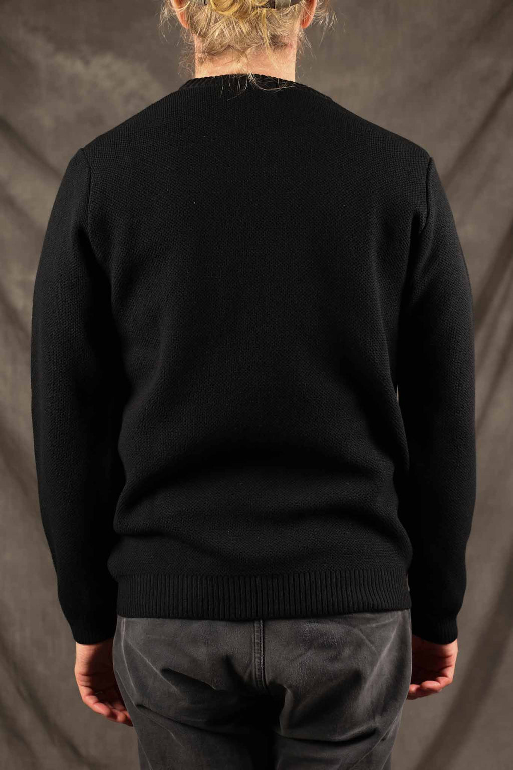 NITTO KNITWEAR - Youri Merino Round Neck Jumper Black