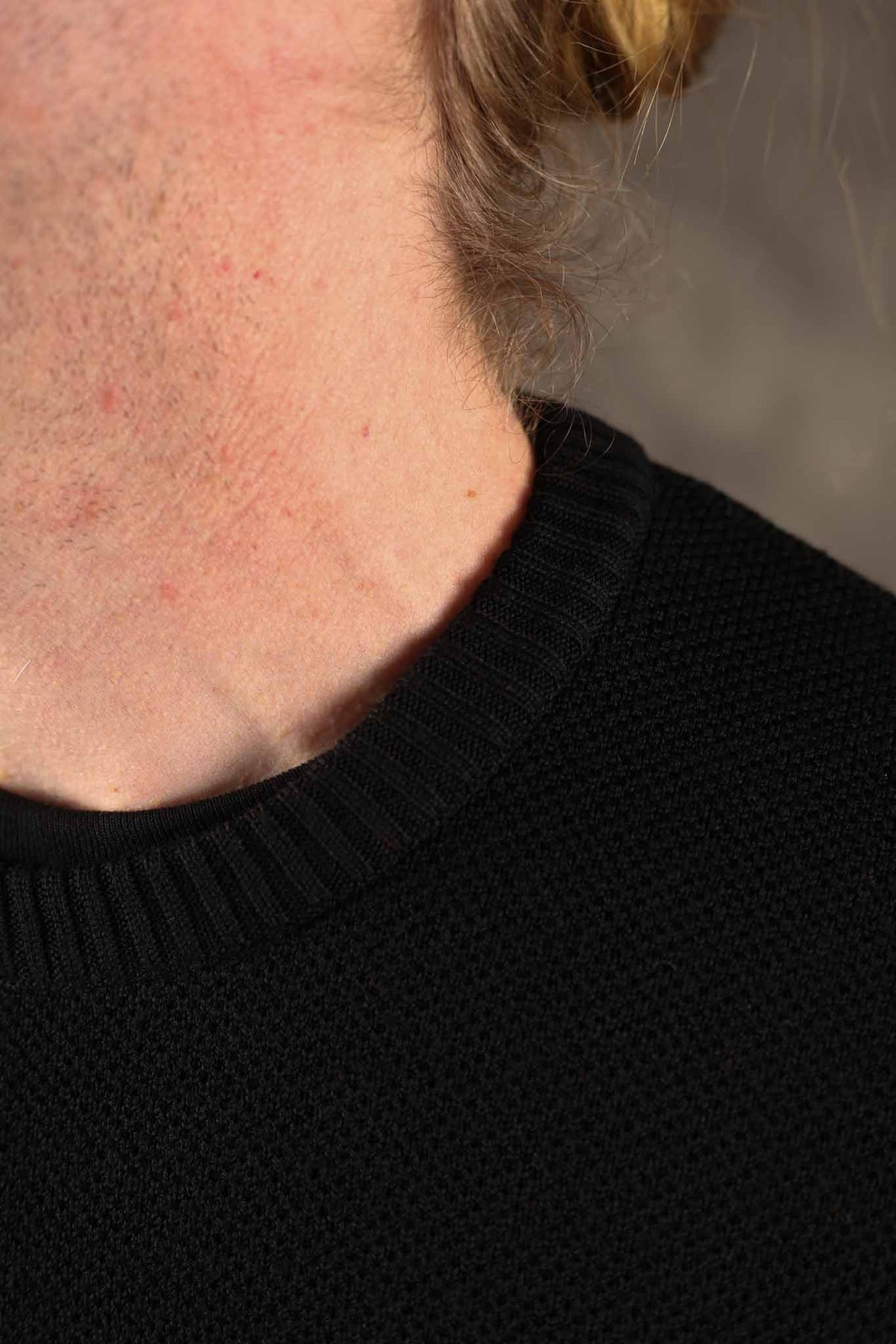 NITTO KNITWEAR - Youri Merino Round Neck Jumper Black