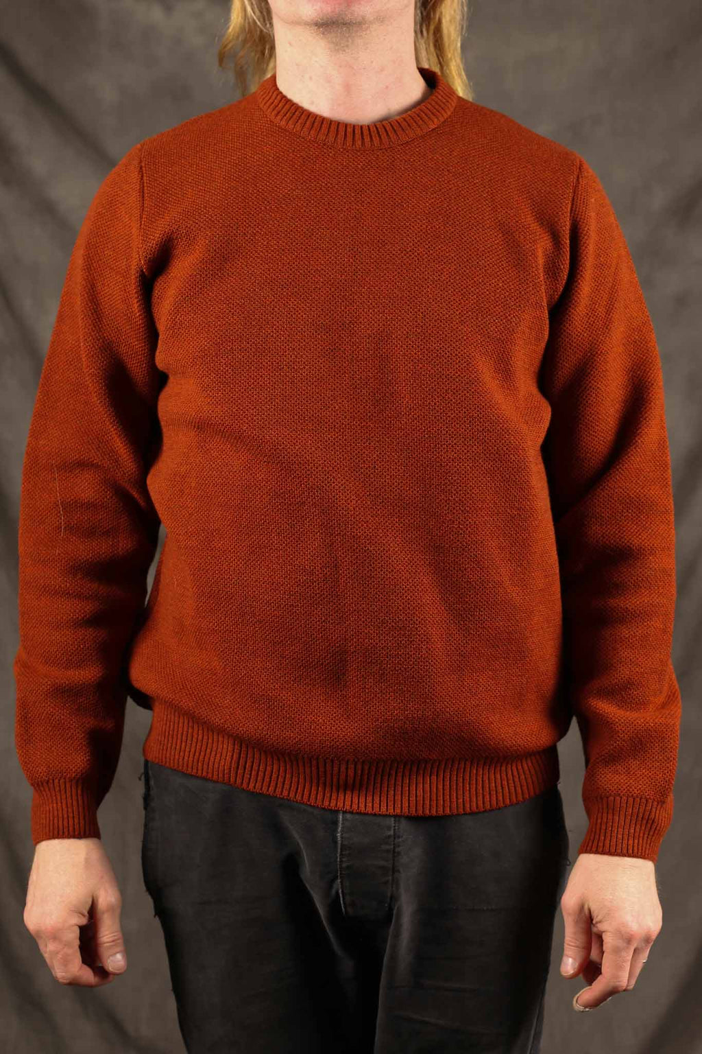 NITTO KNITWEAR - Youri Merino Round Neck Jumper Orange
