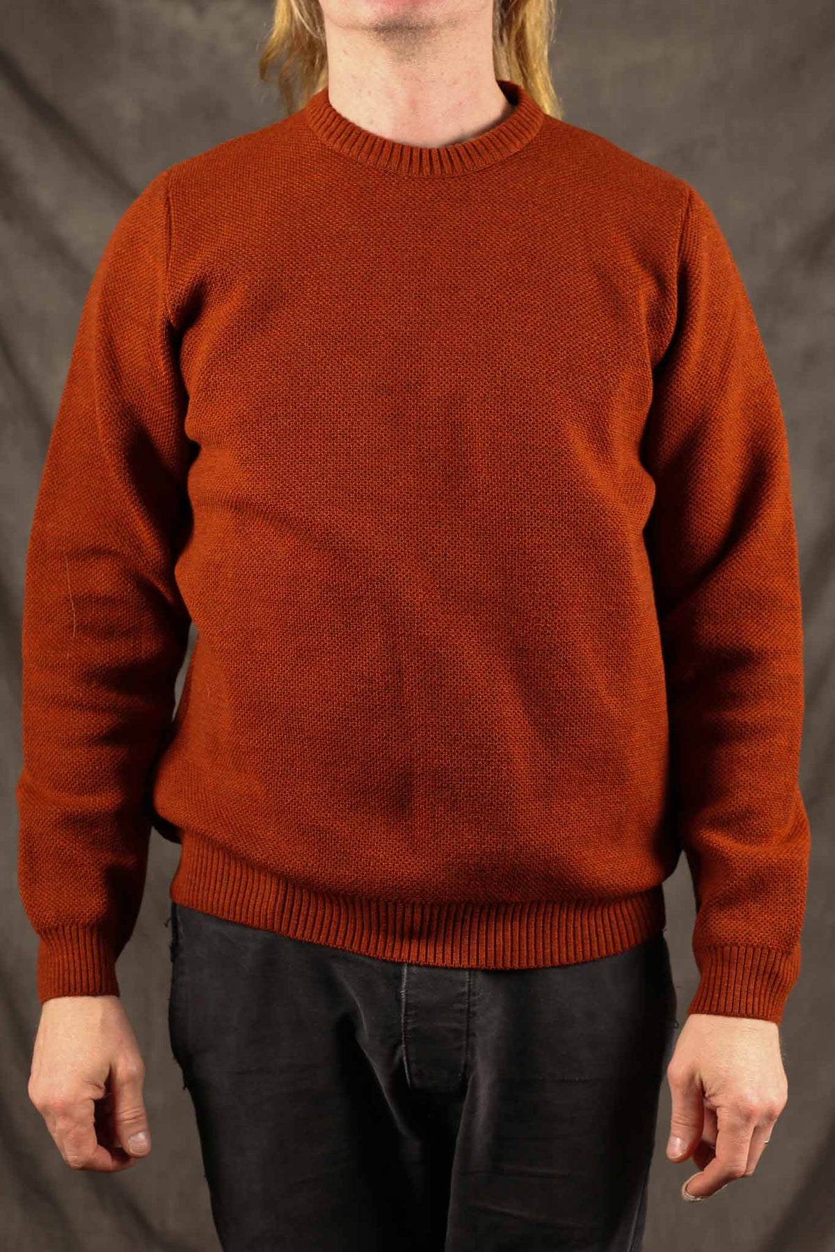 NITTO KNITWEAR - Youri Merino Round Neck Jumper Orange