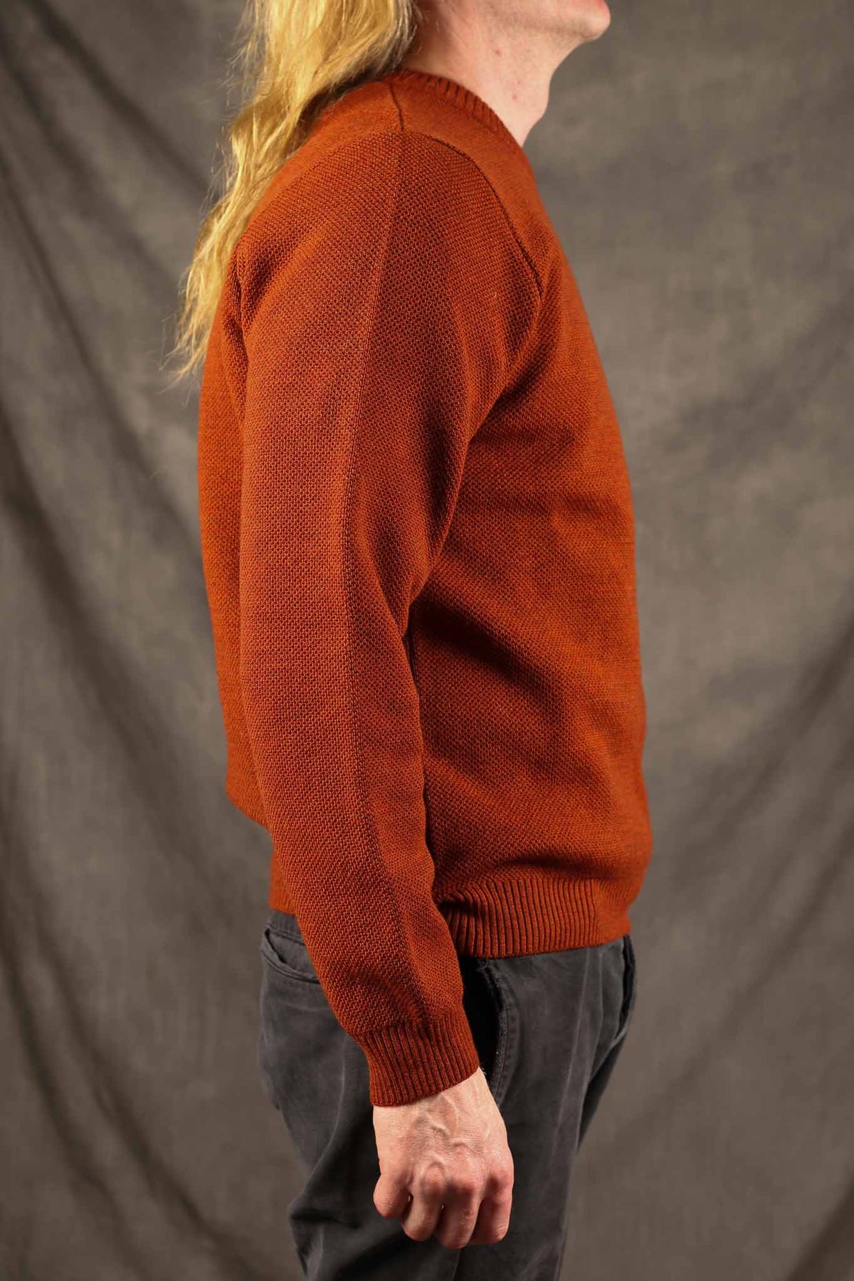 NITTO KNITWEAR - Youri Merino Round Neck Jumper Orange
