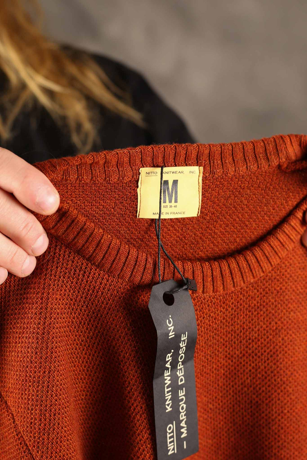 NITTO KNITWEAR - Youri Merino Round Neck Jumper Orange