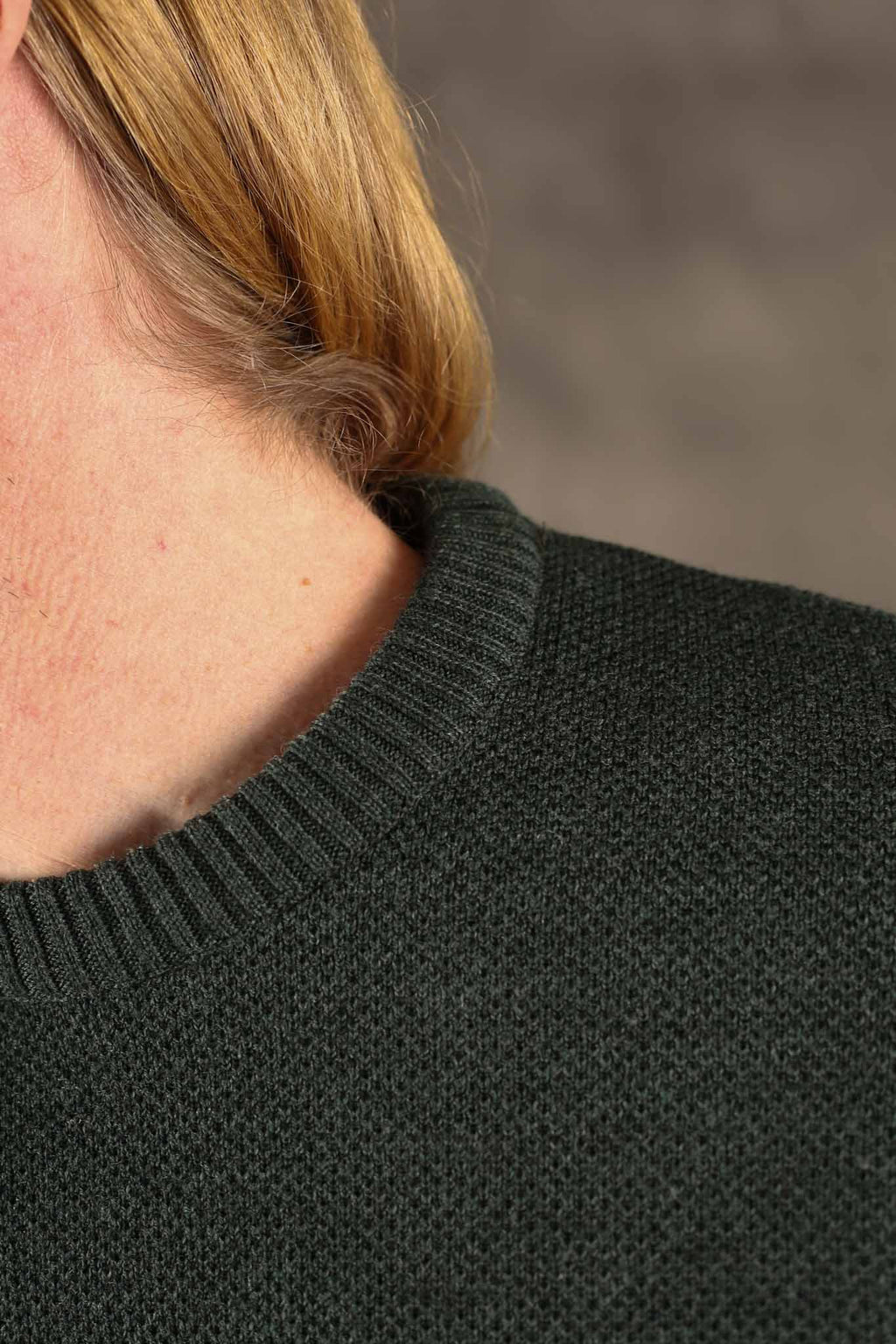 NITTO KNITWEAR - Youri Merino Round Neck Jumper Green