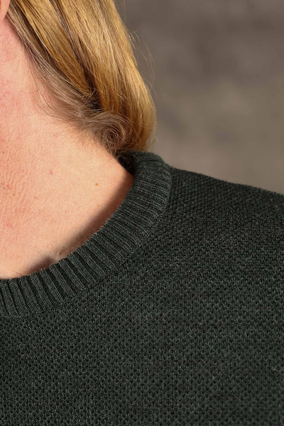 NITTO KNITWEAR - Youri Merino Round Neck Jumper Green