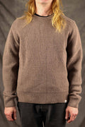 Merz b. Schwanen Merino Wool/Cashmere Waffle Knit Pullover - Grain