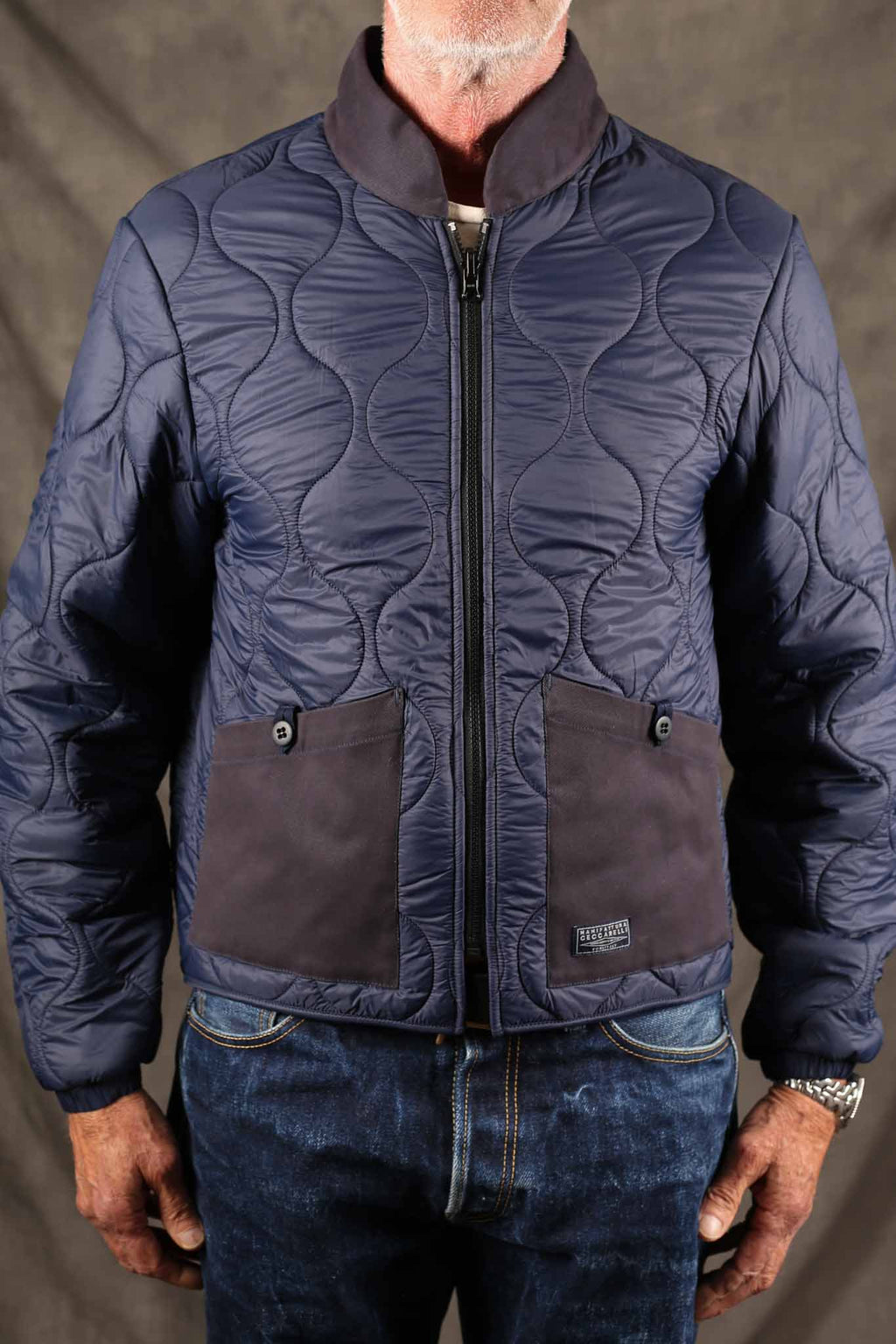 MANIFATTURA CECCARELLI - Quilted Jacket 7086-CB Navy