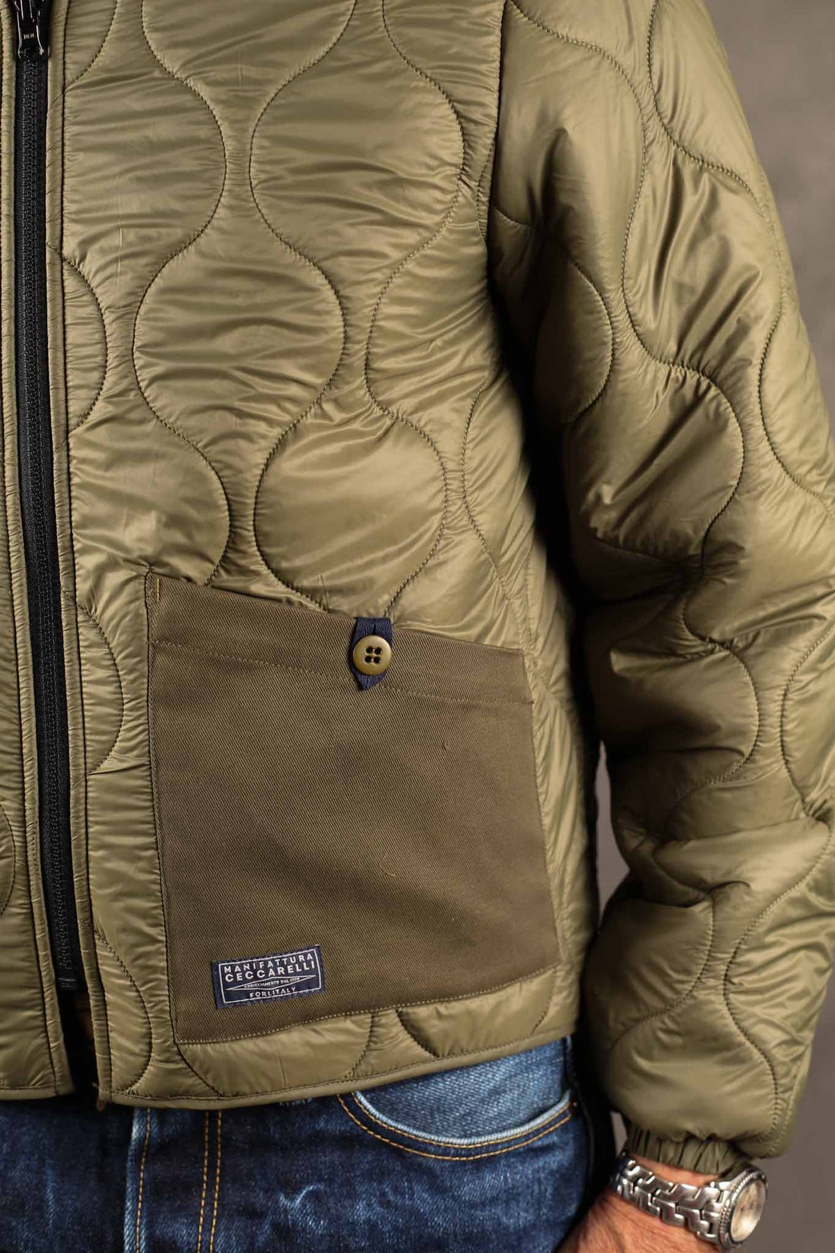 MANIFATTURA CECCARELLI - Quilted Jacket 7086-CB Olive